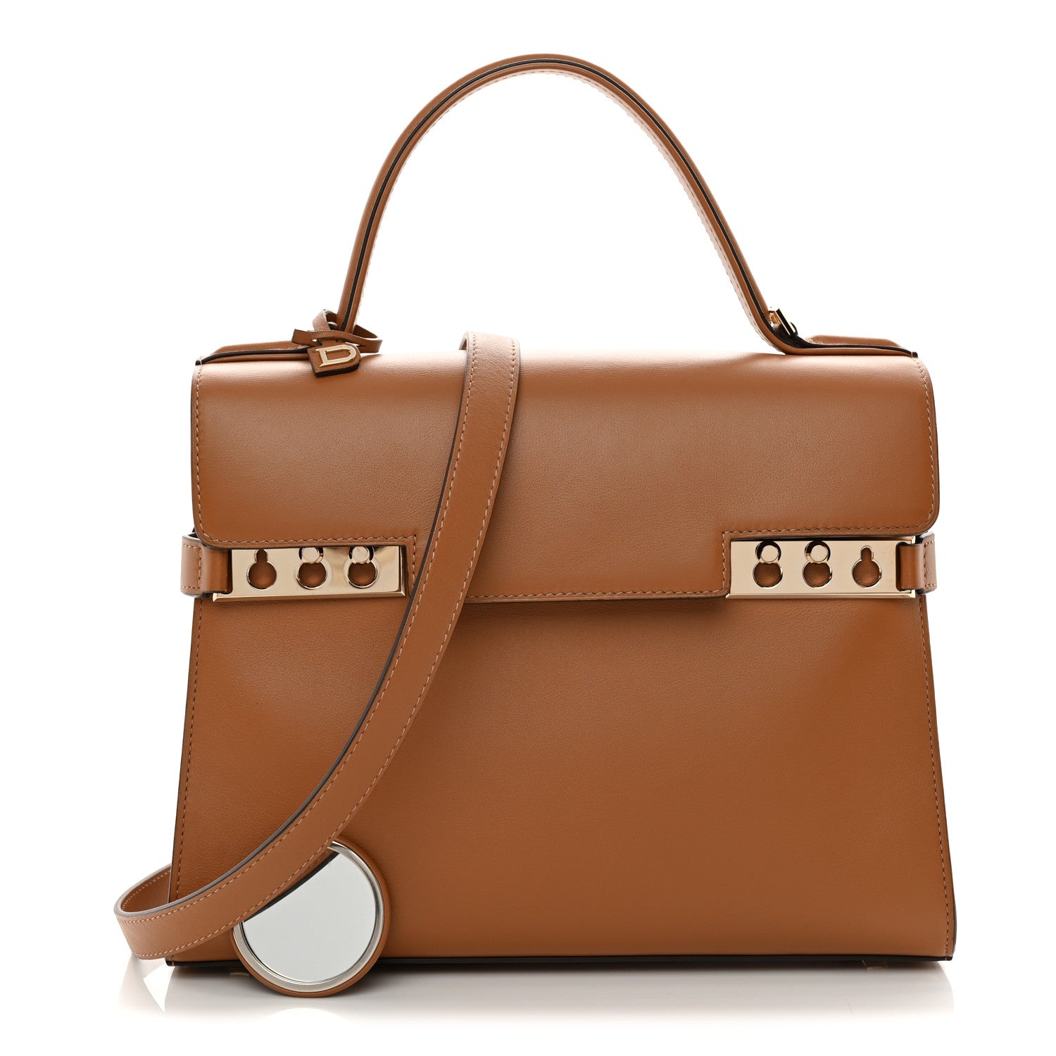 デルヴォー タンペート MM ハンドバッグ Camel カーフスキン ゴールド金具 DELVAUX TEMPETE MM HANDBAG CAMEL CALFSKIN GOLD HARDWARE