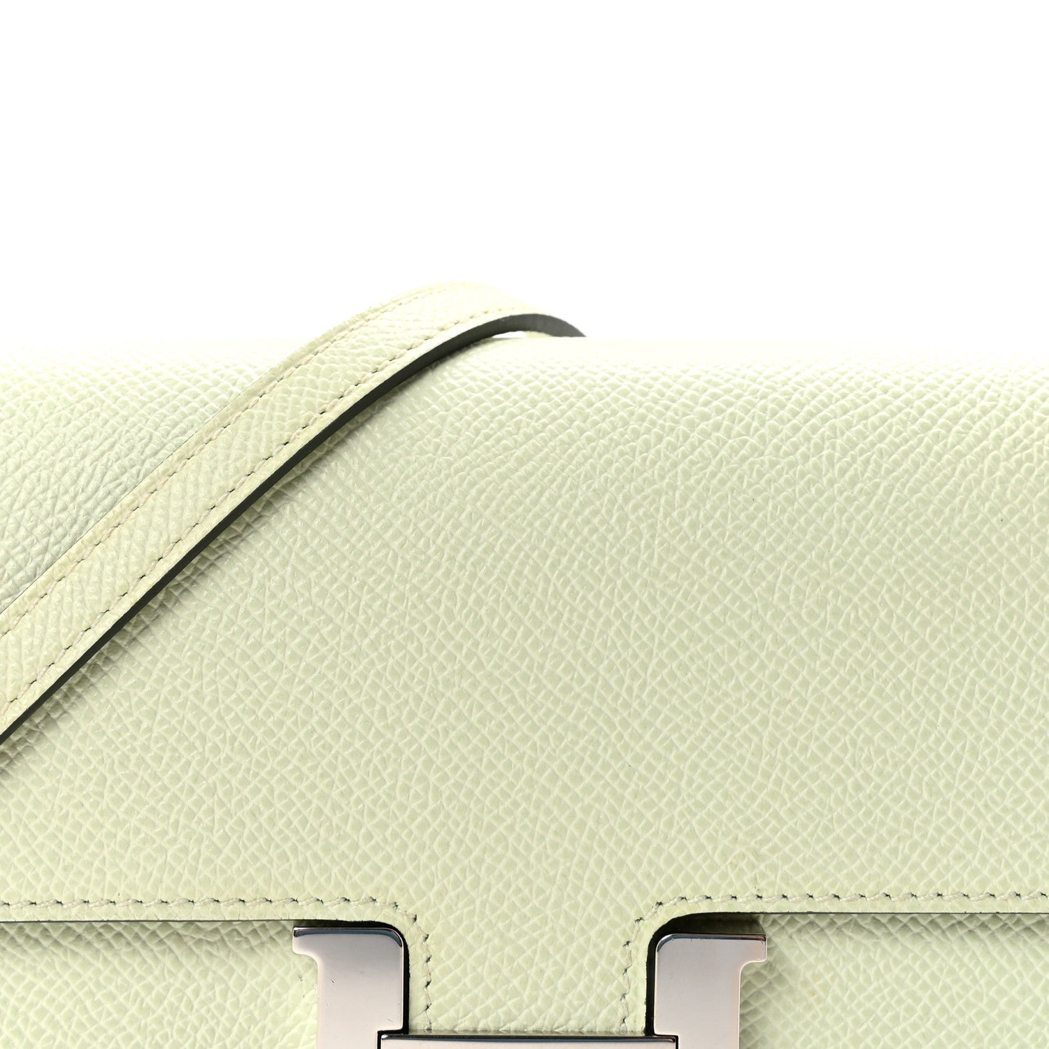 HERMES CONSTANCE TO GO WALLET VERT FIZZ EPSOM SILVER HARDWARE