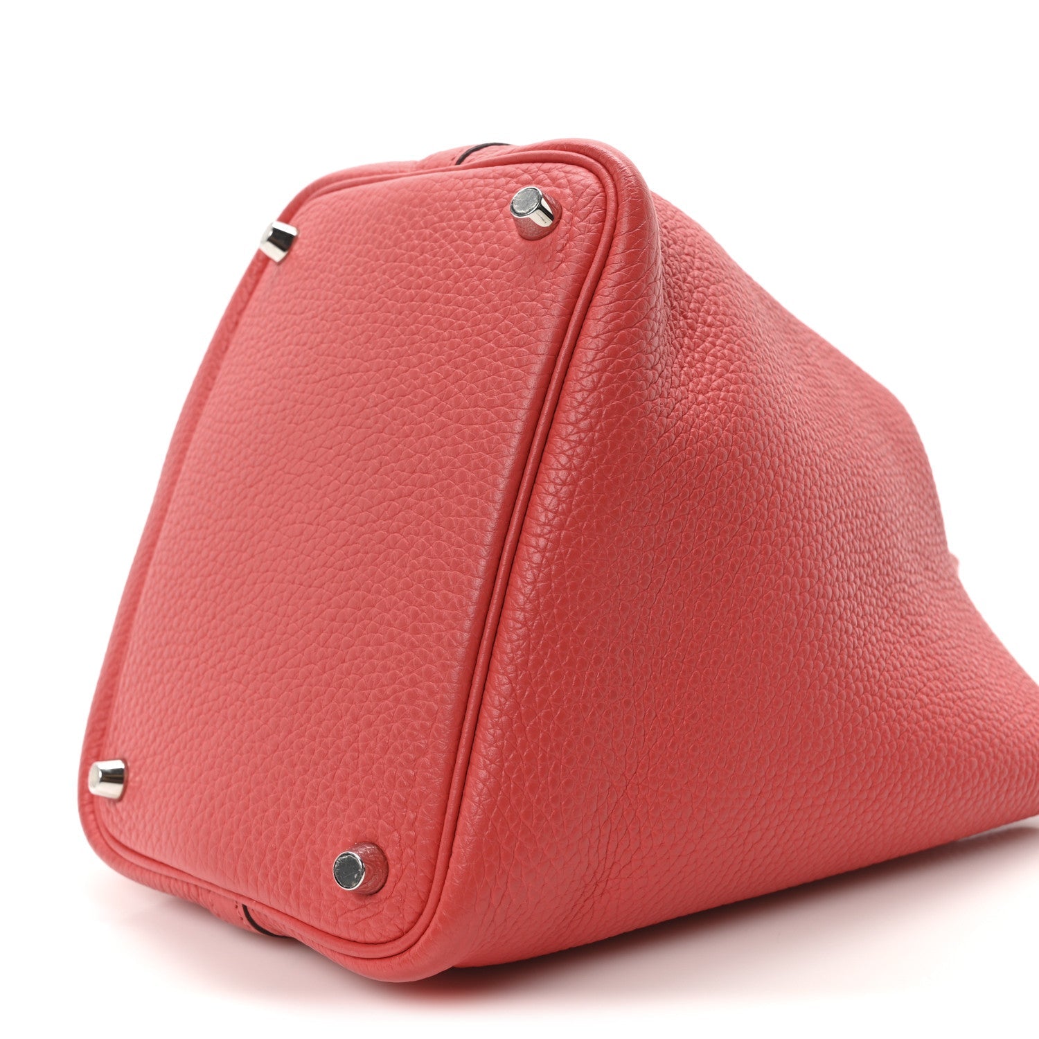 HERMES PICOTIN LOCK PM 18 ROSE JAIPUR TAURILLON CLEMENCE SILVER HARDWARE