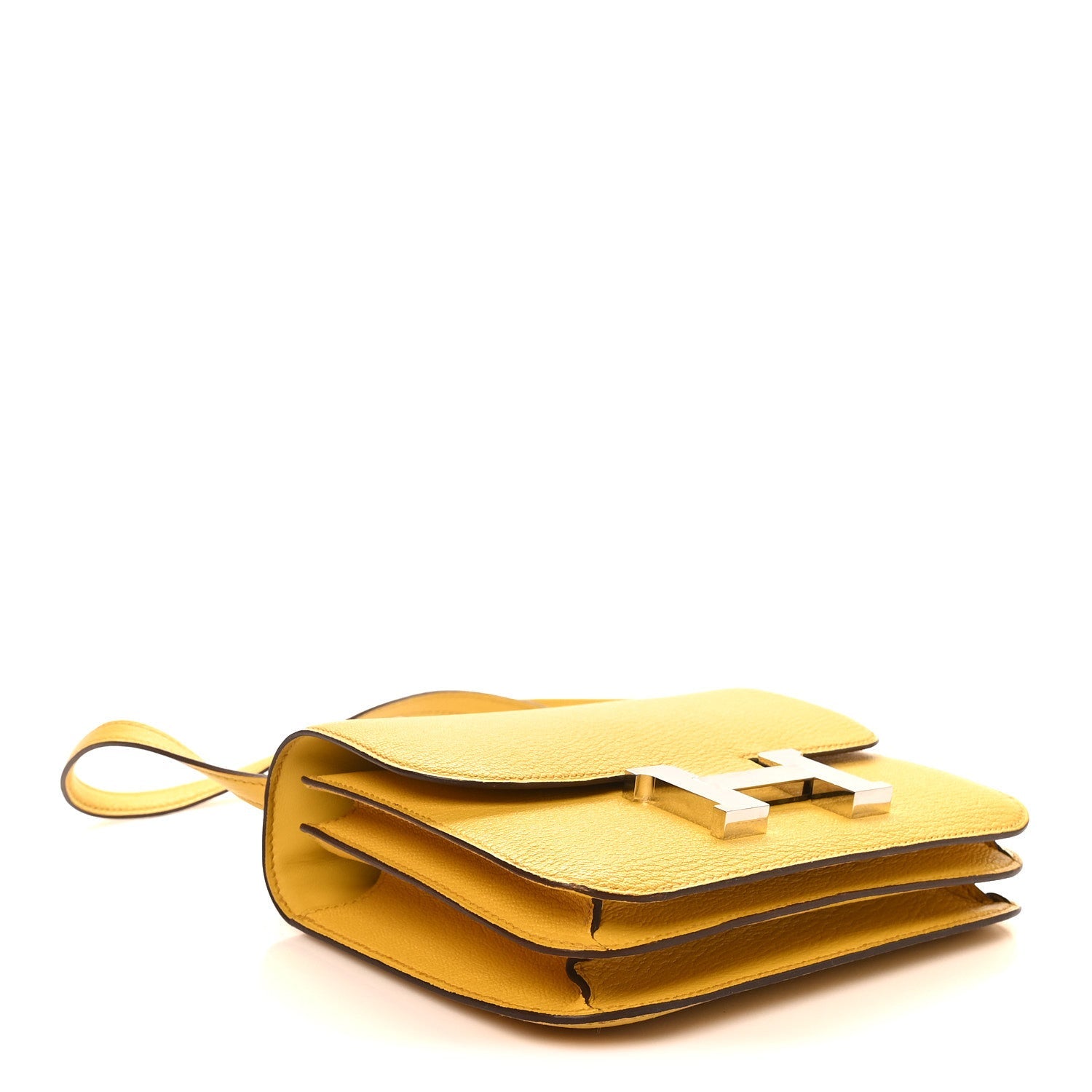 エルメス  ミニコンスタンス 18 Jaune De Naples シェーブルミゾール シルバー金具 HERMES MINI CONSTANCE 18 JAUNE DE NAPLES CHEVRE MYSORE SILVER HARDWARE