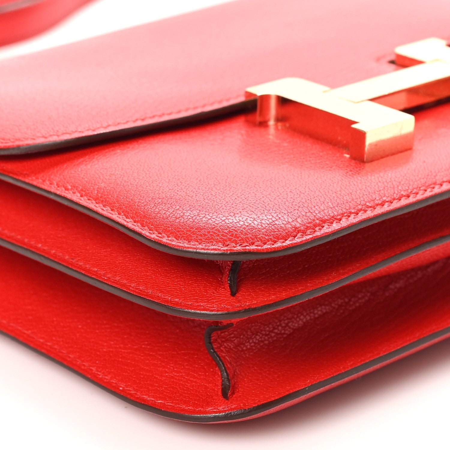 エルメス コンスタンス 18 Rouge De Coeur シェーブル ゴールド金具 HERMES CONSTANCE 18 ROUGE DE COEUR CHEVRE MYSORE GOLD HARDWARE