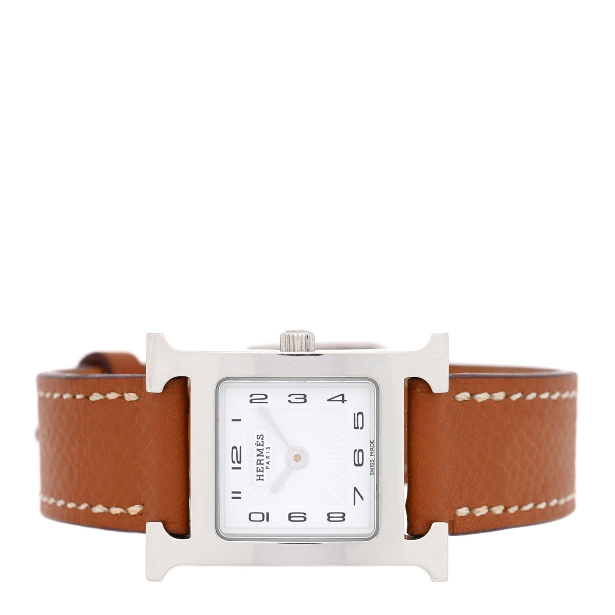 エルメス Hウォッチ クォーツ 21mm ステンレス Gold エプソン HERMES HEURE H QUARTZ WATCH 21MM STAINLESS STEEL GOLD EPSOM