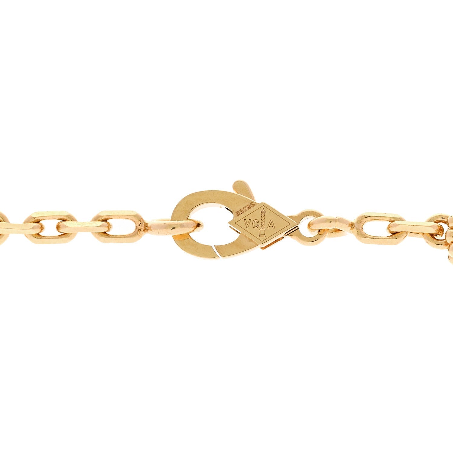 ヴァンクリーフ＆アーペル ヴィンテージアルハンブラ 10モチーフ ネックレス ギョーシェ 18K イエローゴールド VAN CLEEF & ARPELS VINTAGE ALHAMBRA 10 MOTIFS NECKLACE GUILLOCHÉ 18K YELLOW GOLD