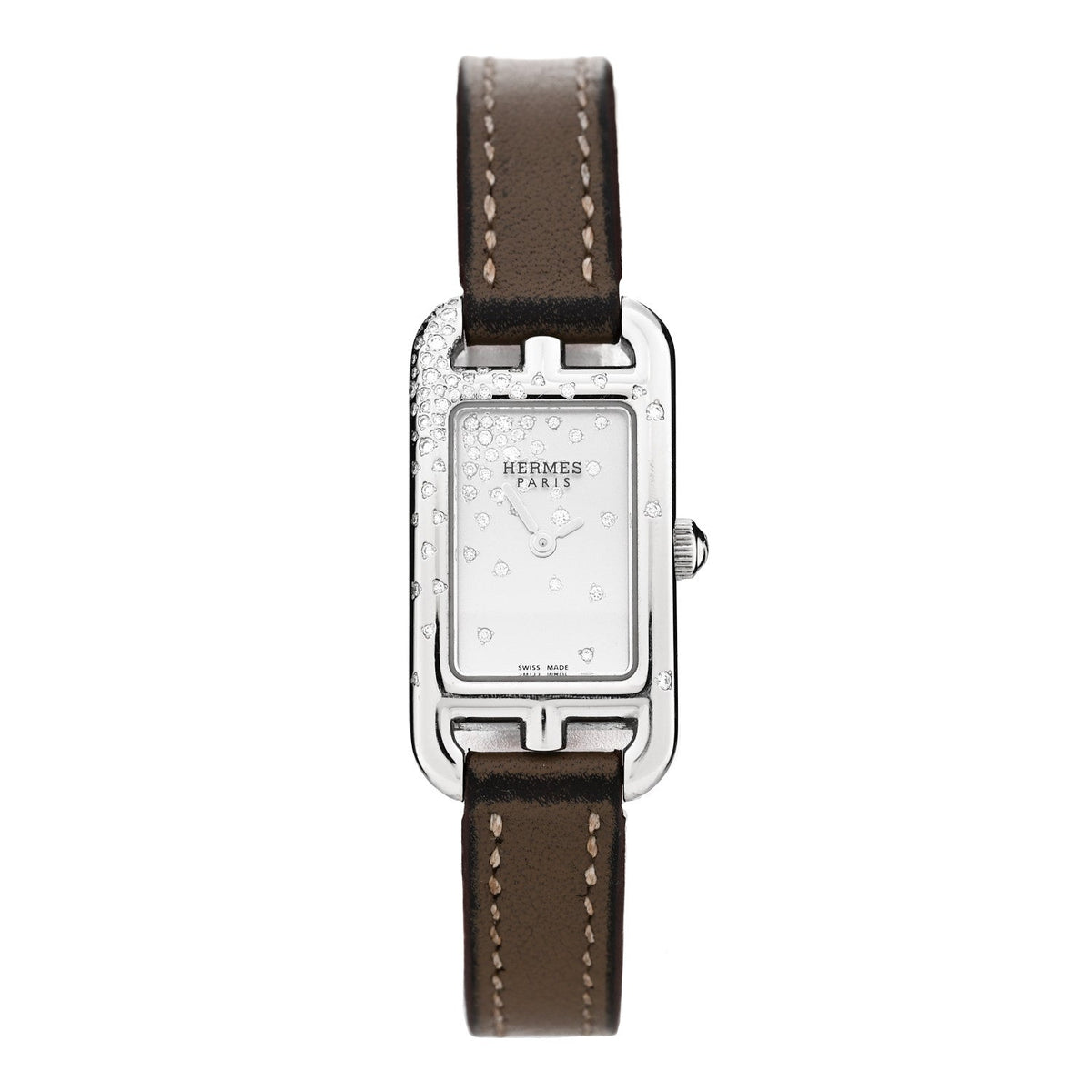 エルメス ナンタケット クォーツウォッチ 17mm ステンレス Etoupe スイフト HERMES NANTUCKET QUARTZ WATCH 17MM STAINLESS STEEL ETOUPE SWIFT