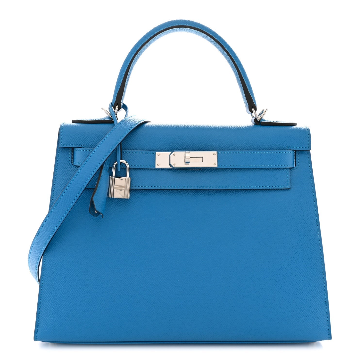 エルメス ケリー 28 外縫い Bleu Zanzibar エプソン シルバー金具 HERMES KELLY 28 SELLIER BLEU ZANZIBAR EPSOM SILVER HARDWARE