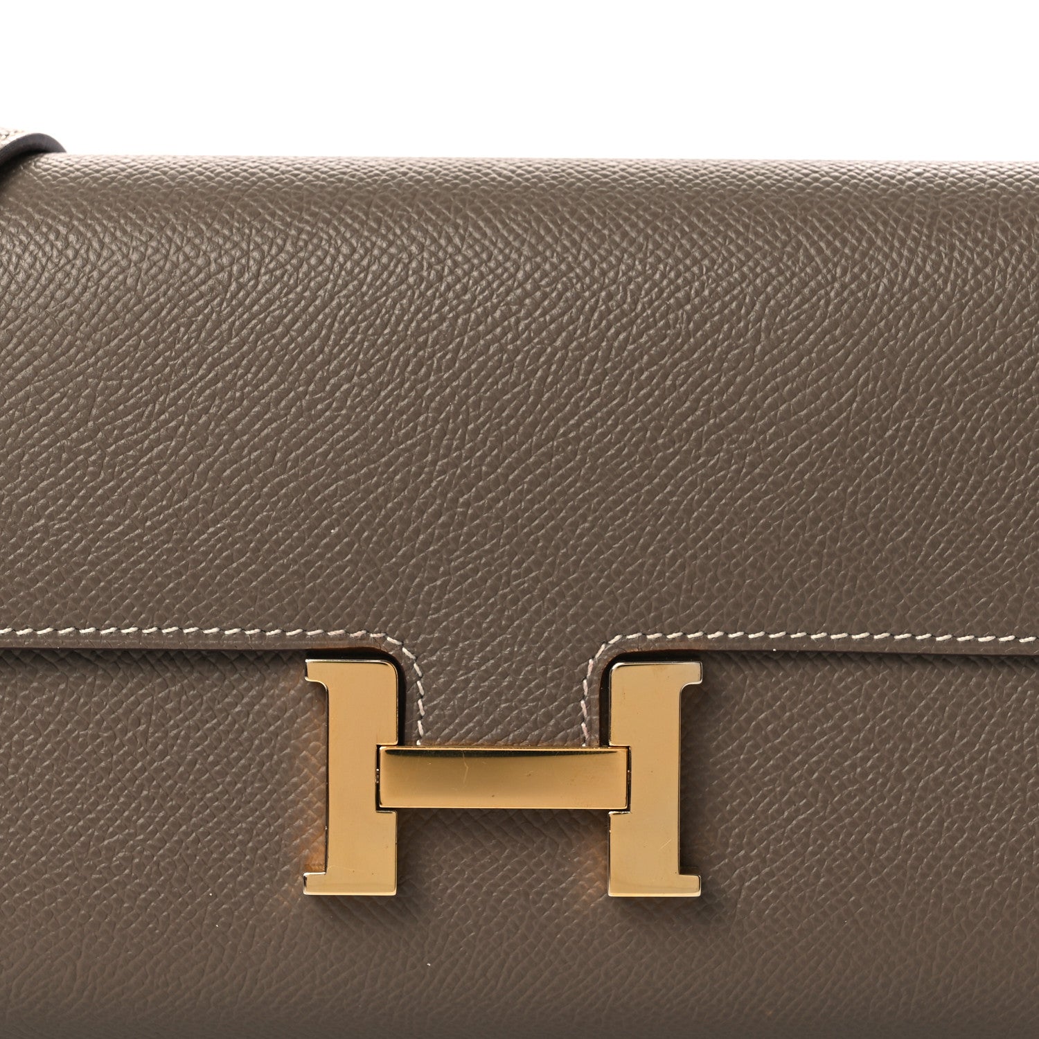 HERMES CONSTANCE TO GO WALLET ETOUPE EPSOM GOLD HARDWARE