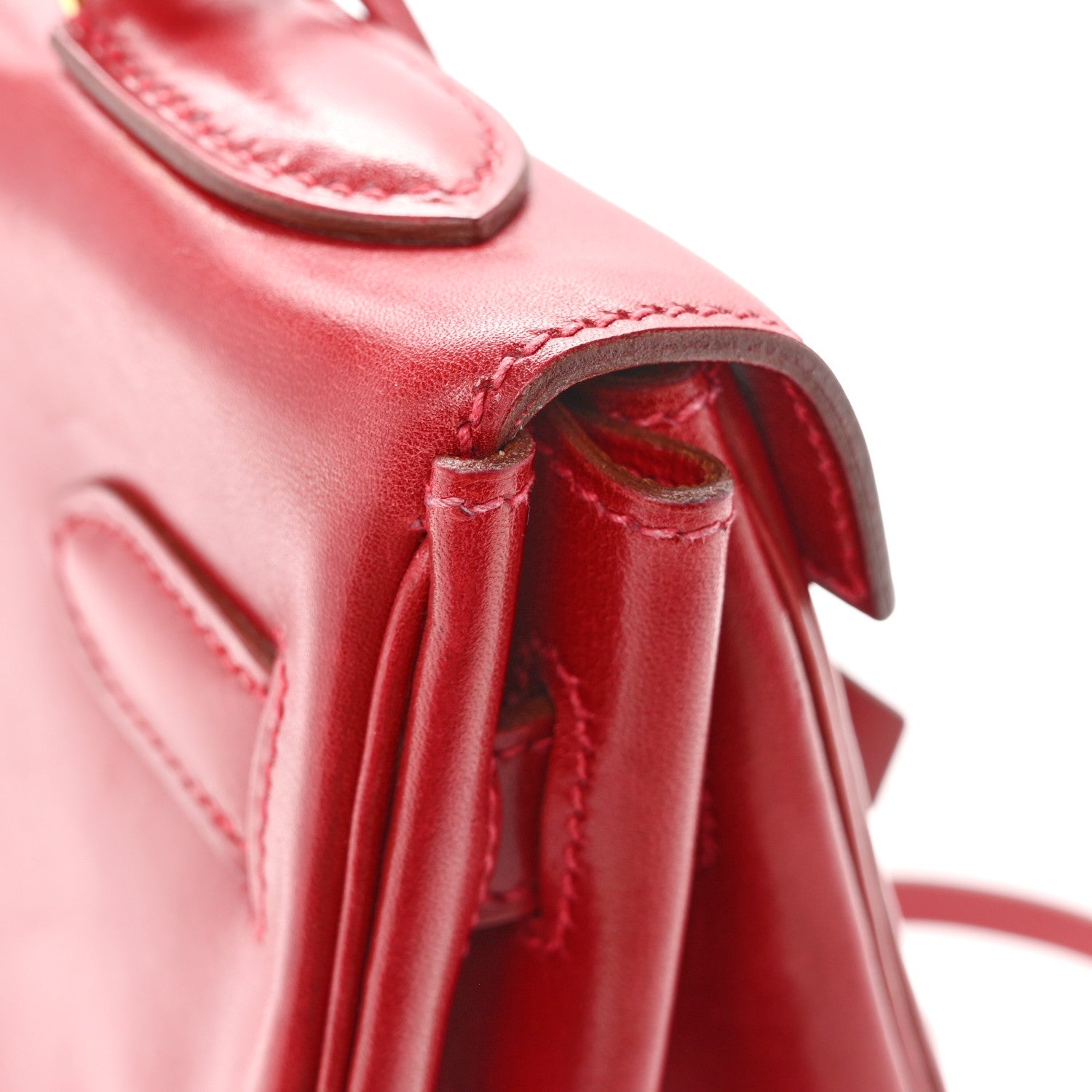 エルメス ケリー32 内縫い Rouge Casaque ボックス ゴールド金具 HERMES KELLY32 RETOURNE ROUGE CASAQUE BOX GOLD HARDWARE