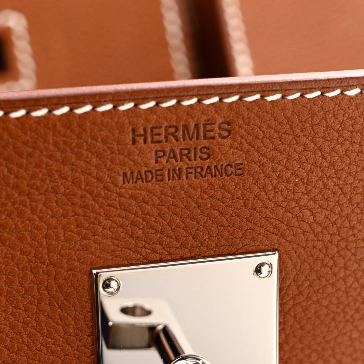 Hermes Birkin 40 Haut A  Courroies HAC Ficelle Fauve Barenia / Toile Silver Hardware