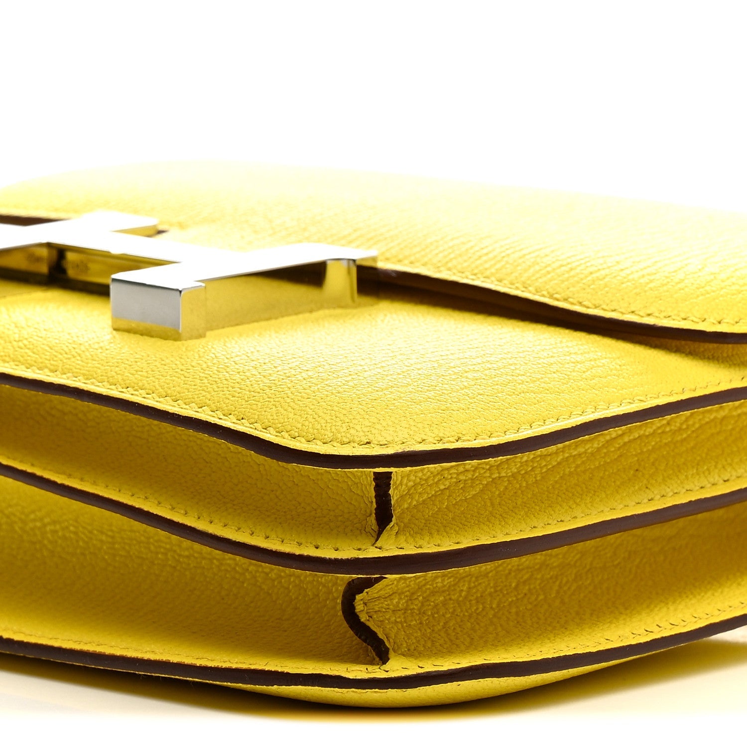 エルメス ミニコンスタンス 18 Jaune Citron シェーブル シャムキラ シルバー金具 HERMES MINI CONSTANCE 18 JAUNE CITRON CHEVRE CHAMKILA SILVER HARDWARE