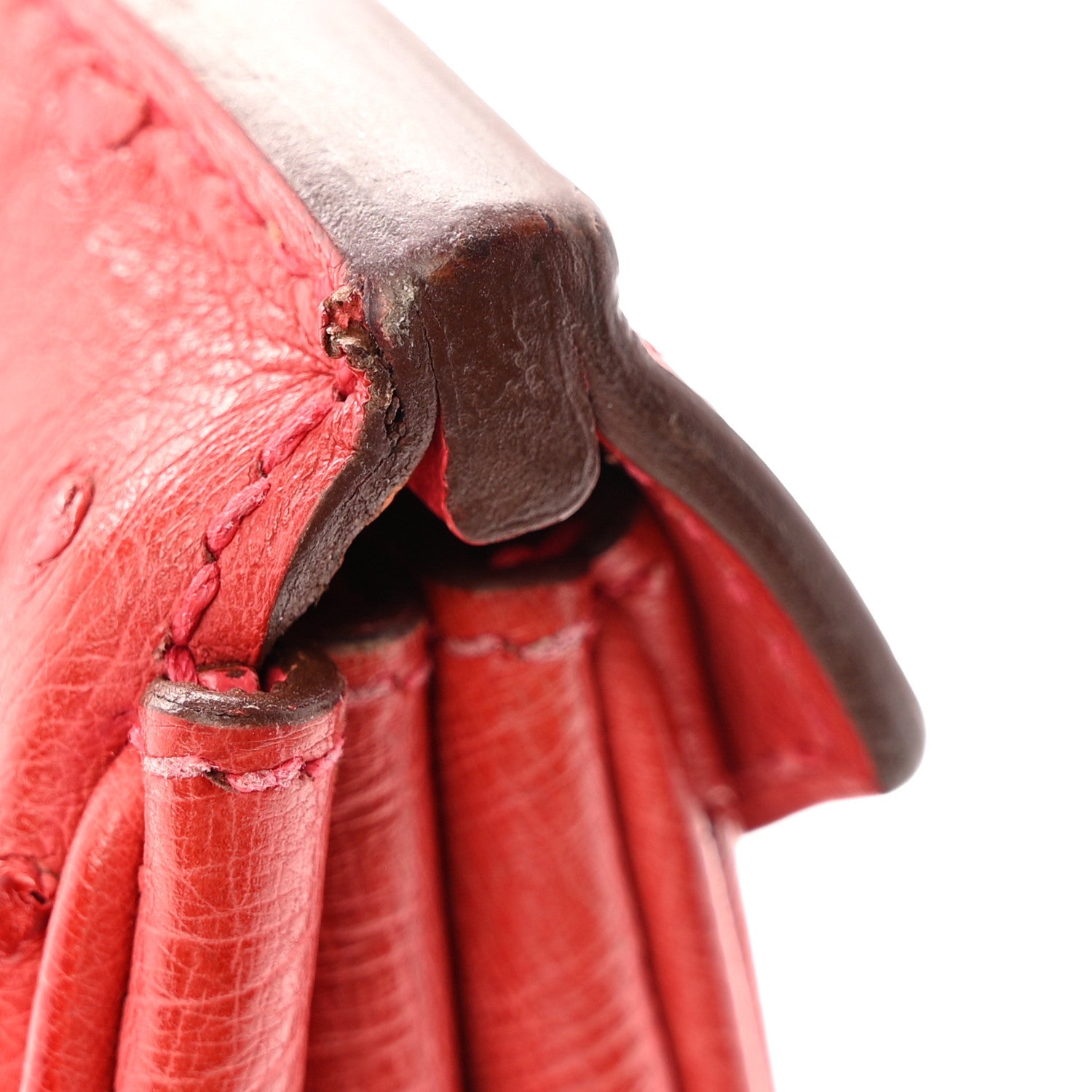 エルメス バーキン 30 Rouge Vif オーストリッチ シルバー金具 HERMES BIRKIN 30 ROUGE VIF OSTRICH SILVER HARDWARE