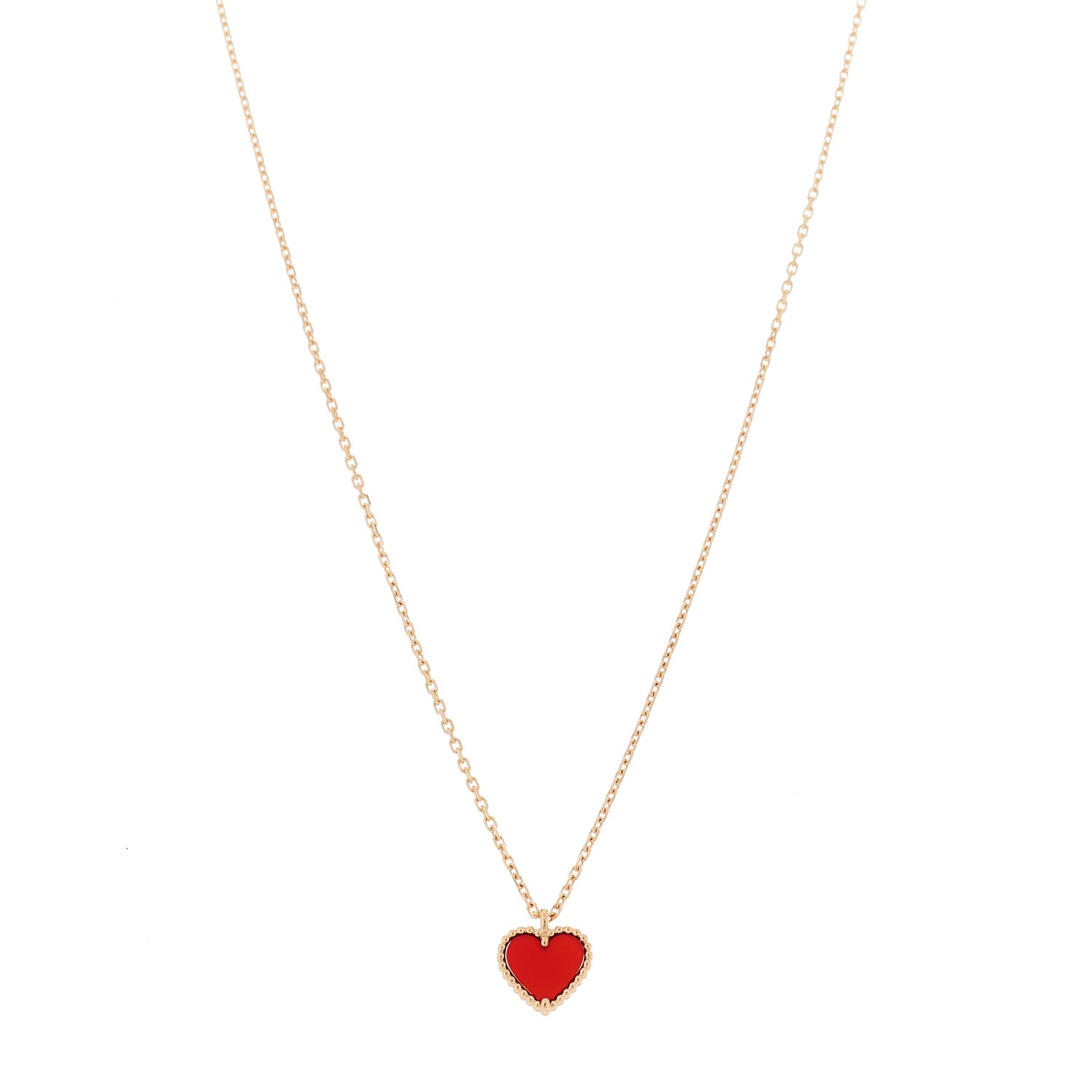 ヴァンクリーフ＆アーペル スウィートアルハンブラ ペンダントネックレス カーネリアン 18K ローズゴールド VAN CLEEF & ARPELS SWEET ALHAMBRA PENDANT NECKLACE CARNELIAN 18K ROSE GOLD