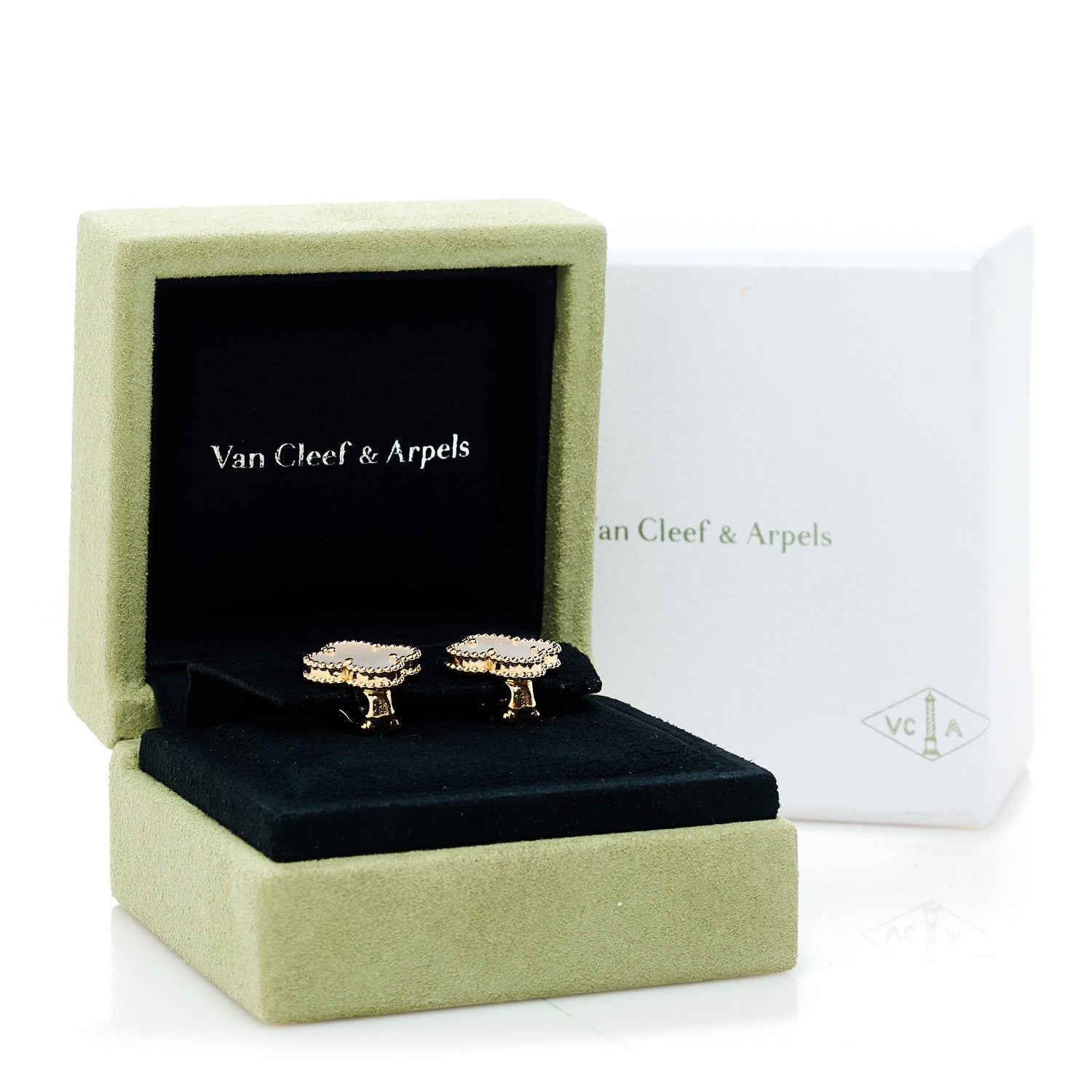 ヴァンクリーフ＆アーペル ヴィンテージアルハンブラ ピアス マザーオブパール 18K イエローゴールド VAN CLEEF & ARPELS VINTAGE ALHAMBRA EARRINGS MOTHER OF PEARL 18K YELLOW GOLD