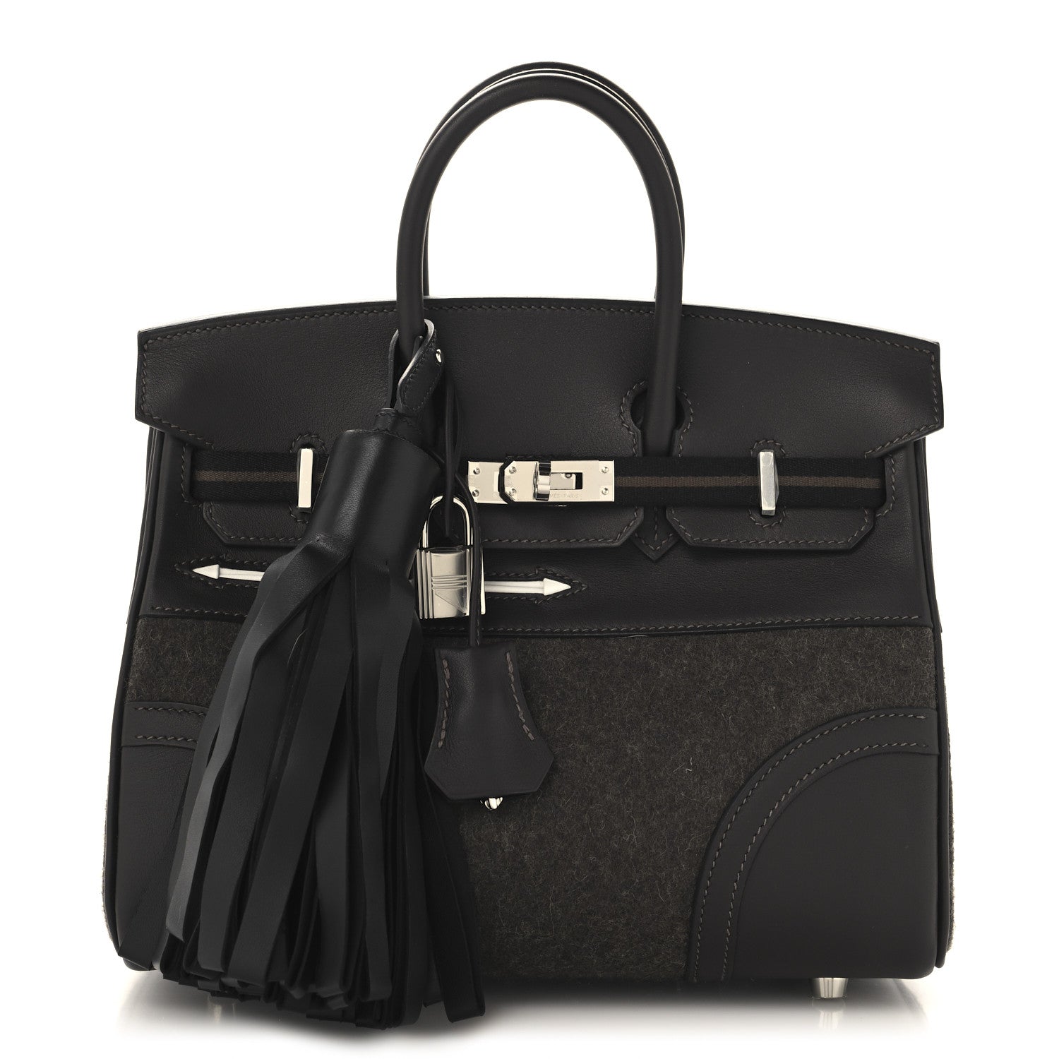エルメス バーキン 25 限定品 ゴーチーム Ebene フェルト / スイフト シルバー金具 HERMES BIRKIN 25 GO TEAM EBENE FEUTRE / SWIFT SILVER HARDWARE