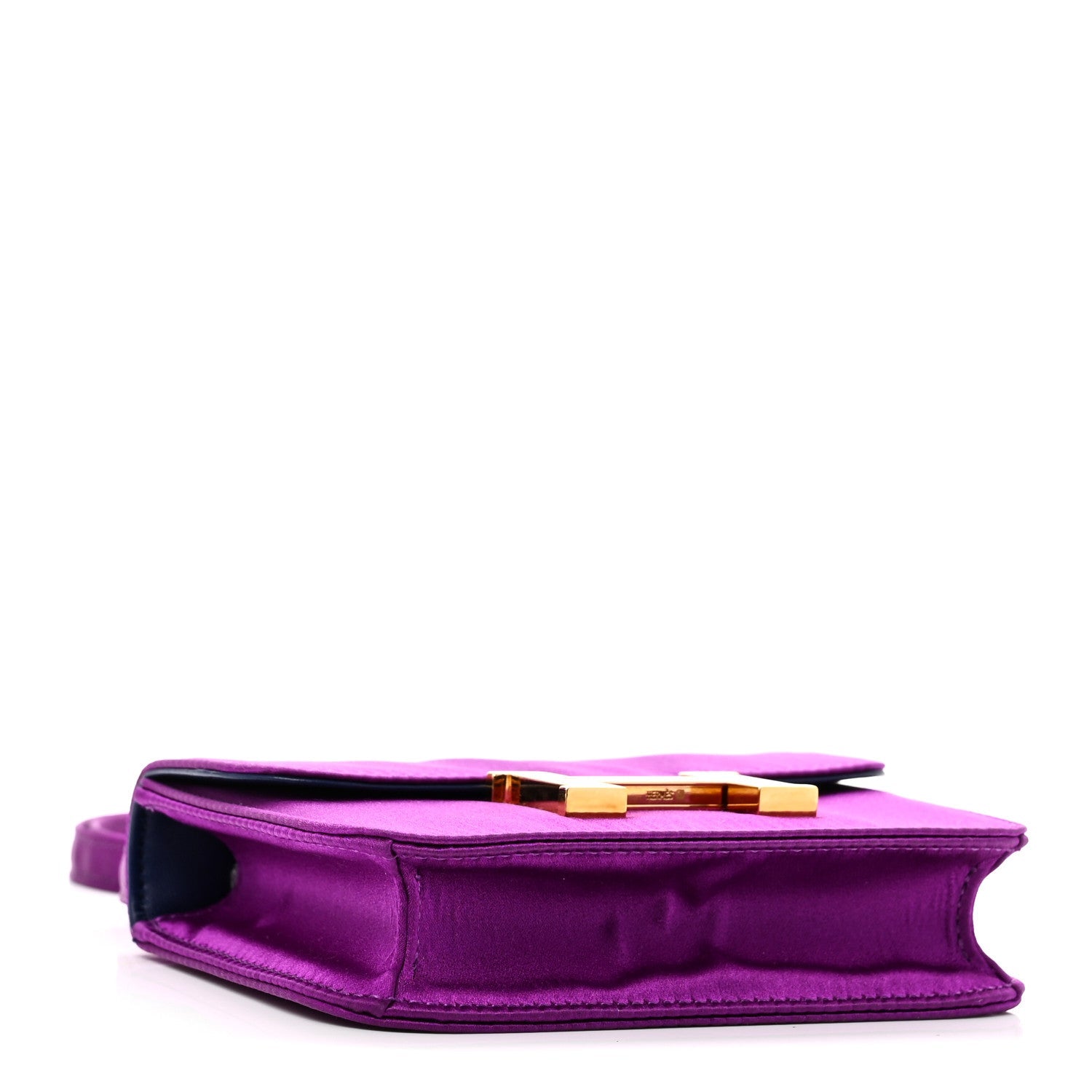 エルメス ミクロ コンスタンス 14 Ultraviolet サテン ゴールド金具