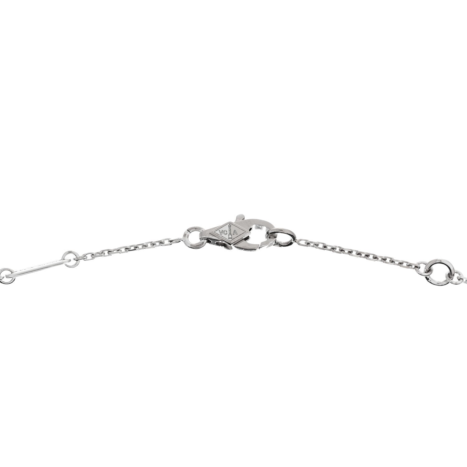 VAN CLEEF 18Kホワイトゴールド ダイヤモンド ミニ フリヴォル ペンダント パヴェネックレス