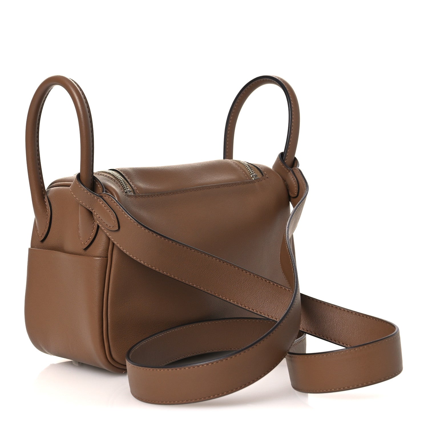 エルメス ミニリンディ 20 ヴェルソ Alezan Biscuit スイフト シルバー金具 HERMES MINI LINDY 20 VERSO ALEZAN BISCUIT SWIFT SILVER HARDWARE
