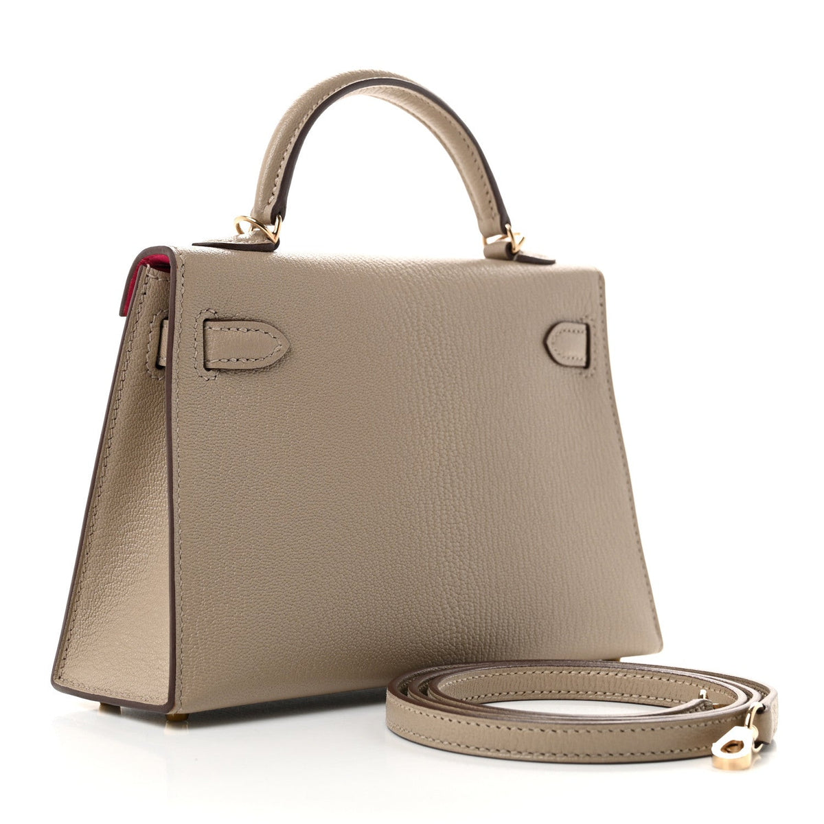 エルメス ミニケリー 20 HSS パーソナルオーダー 外縫い Gris Tourterelle Rose Mexico シェーブルミゾール パーマブラス金具 HERMES MINI KELLY 20 HSS PERSONAL ORDER SELLIER GRIS TOURTERELLE ROSE MEXICO CHEVRE MYSORE PERMABRASS HARDWARE