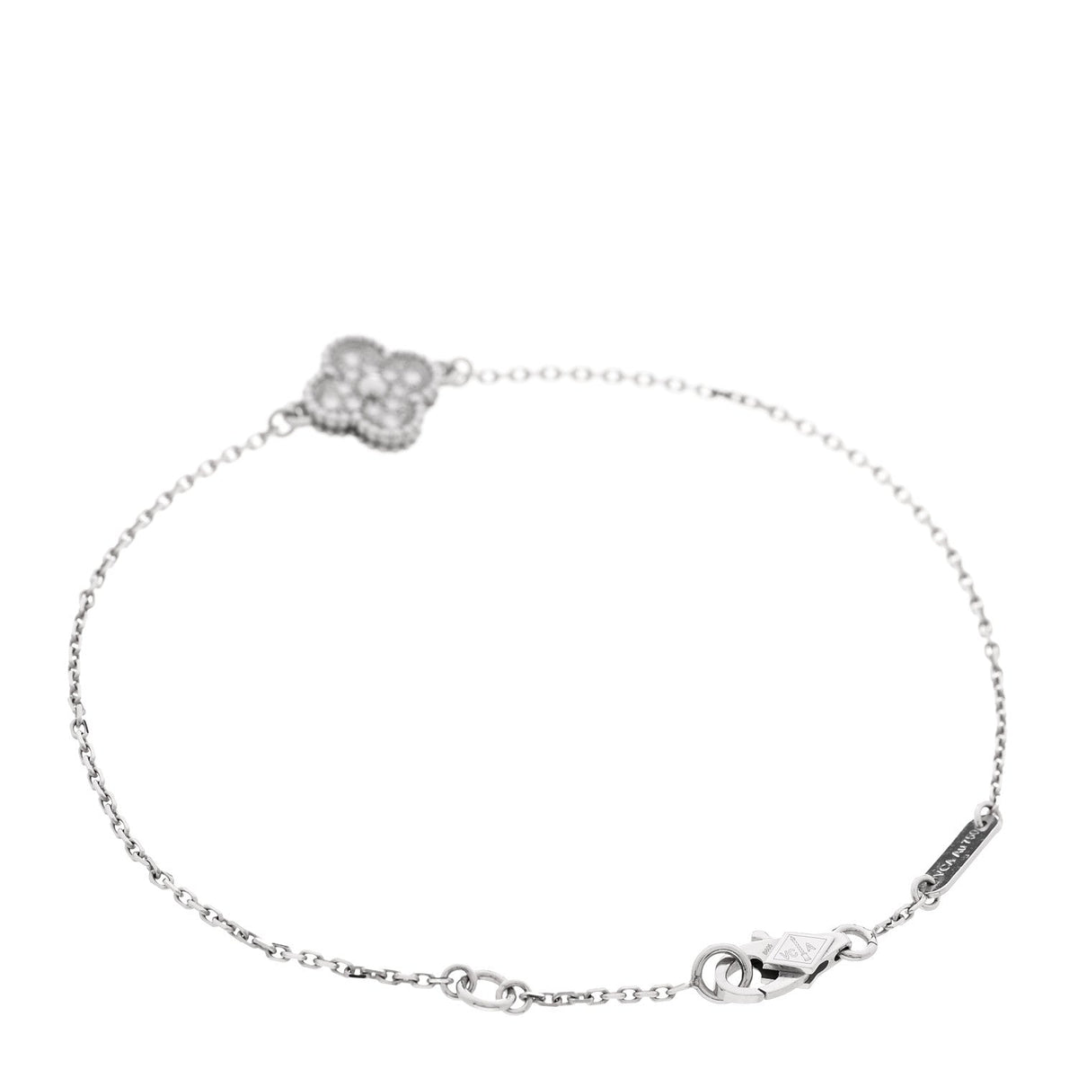 ヴァンクリーフ＆アーペル スウィートアルハンブラ ブレスレット ダイヤモンド 18K ホワイトゴールド VAN CLEEF & ARPELS SWEET ALHAMBRA BRACELET DIAMOND 18K WHITE GOLD