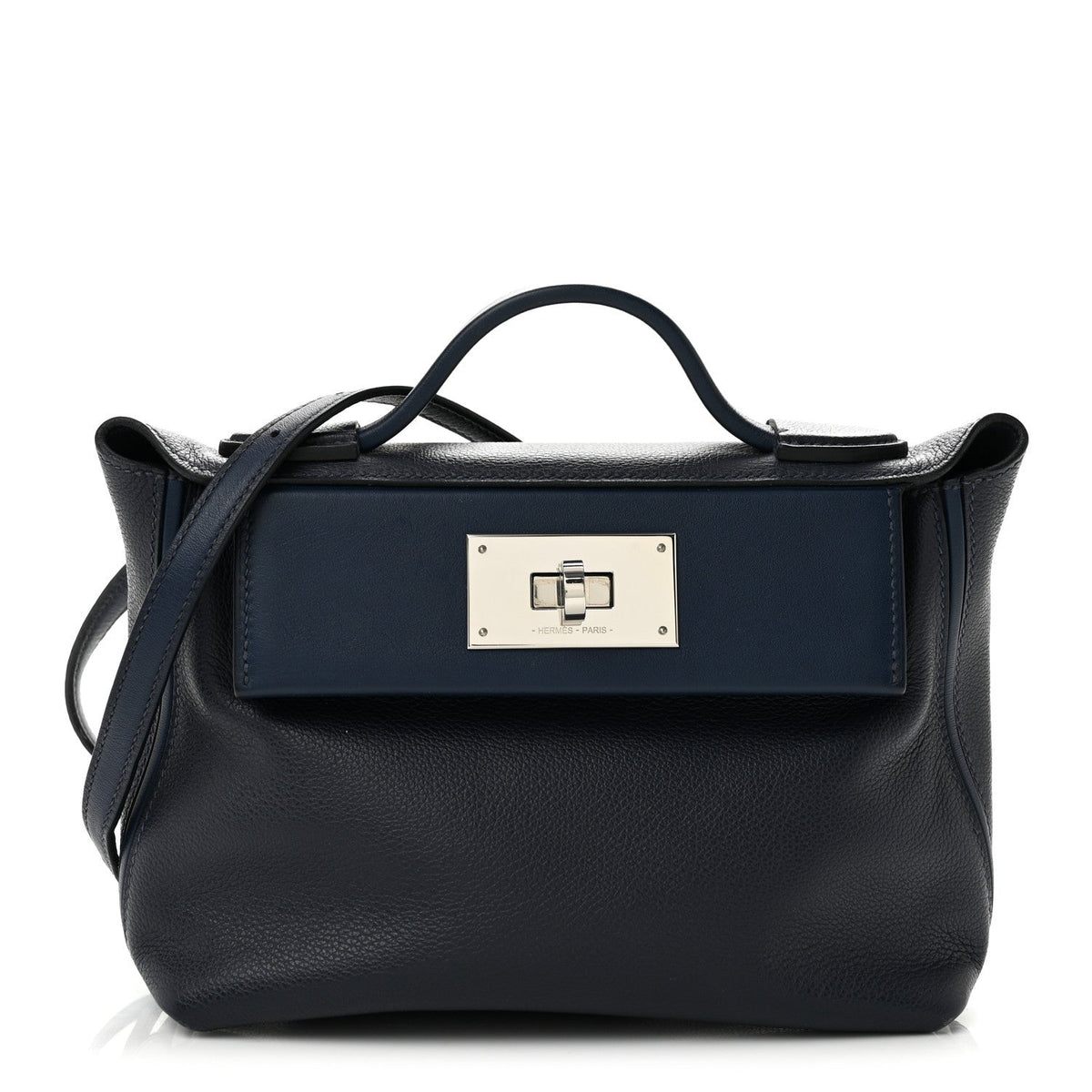エルメス 24/24 ミニヴァンキャトル 21 Bleu Nuit Bleu Navy エバーカラー / スイフト シルバー金具 HERMES 24/24 21 BLEU NUIT BLEU NAVY EVERCOLOR / SWIFT SILVER HARDWARE