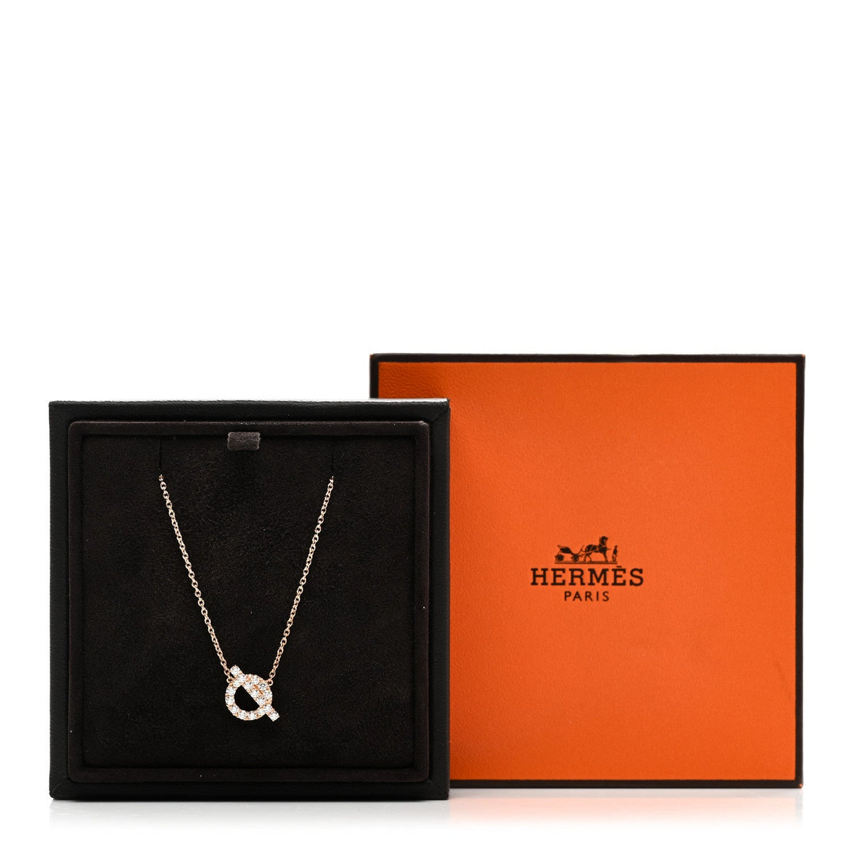 エルメス フィネス ペンダントネックレス 18K ローズゴールド ダイヤモンド HERMES FINESSE PENDANT NECKLACE 18K ROSE GOLD DIAMOND