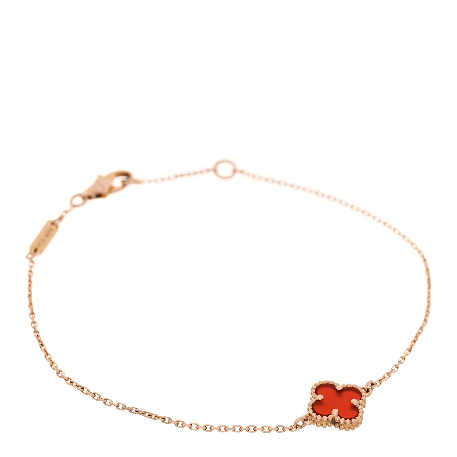 ヴァンクリーフ＆アーペル スウィートアルハンブラ ブレスレット カーネリアン 18K ローズゴールド VAN CLEEF & ARPELS SWEET ALHAMBRA BRACELET CARNELIAN 18K ROSE GOLD