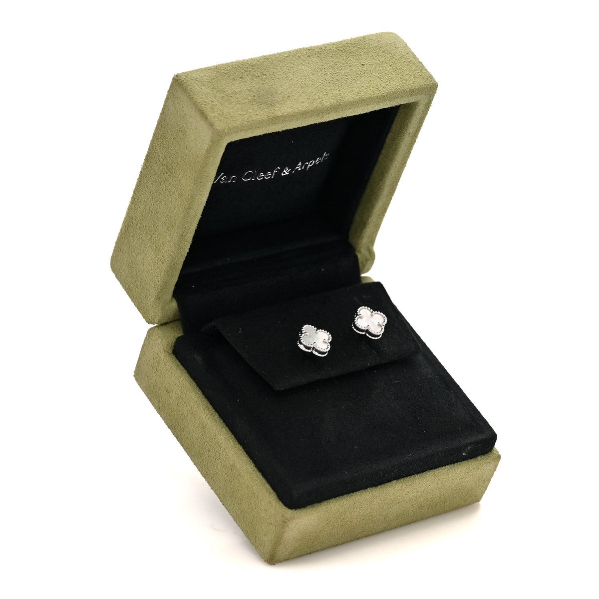 ヴァンクリーフ＆アーペル スウィートアルハンブラ ピアス マザーオブパール 18K ホワイトゴールド VAN CLEEF & ARPELS SWEET ALHAMBRA EARRINGS MOTHER OF PEARL 18K WHITE GOLD