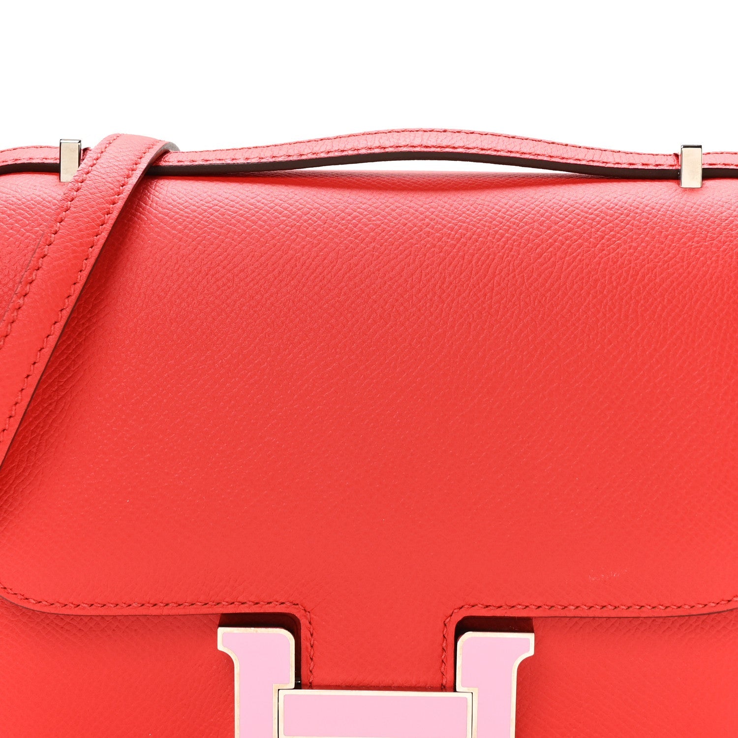 エルメス ミニコンスタンス 18 Rouge De Coeur Mauve Sylvestre エプソン レッドエナメル金具 HERMES MINI CONSTANCE 18 ROUGE DE COEUR MAUVE SYLVESTRE EPSOM