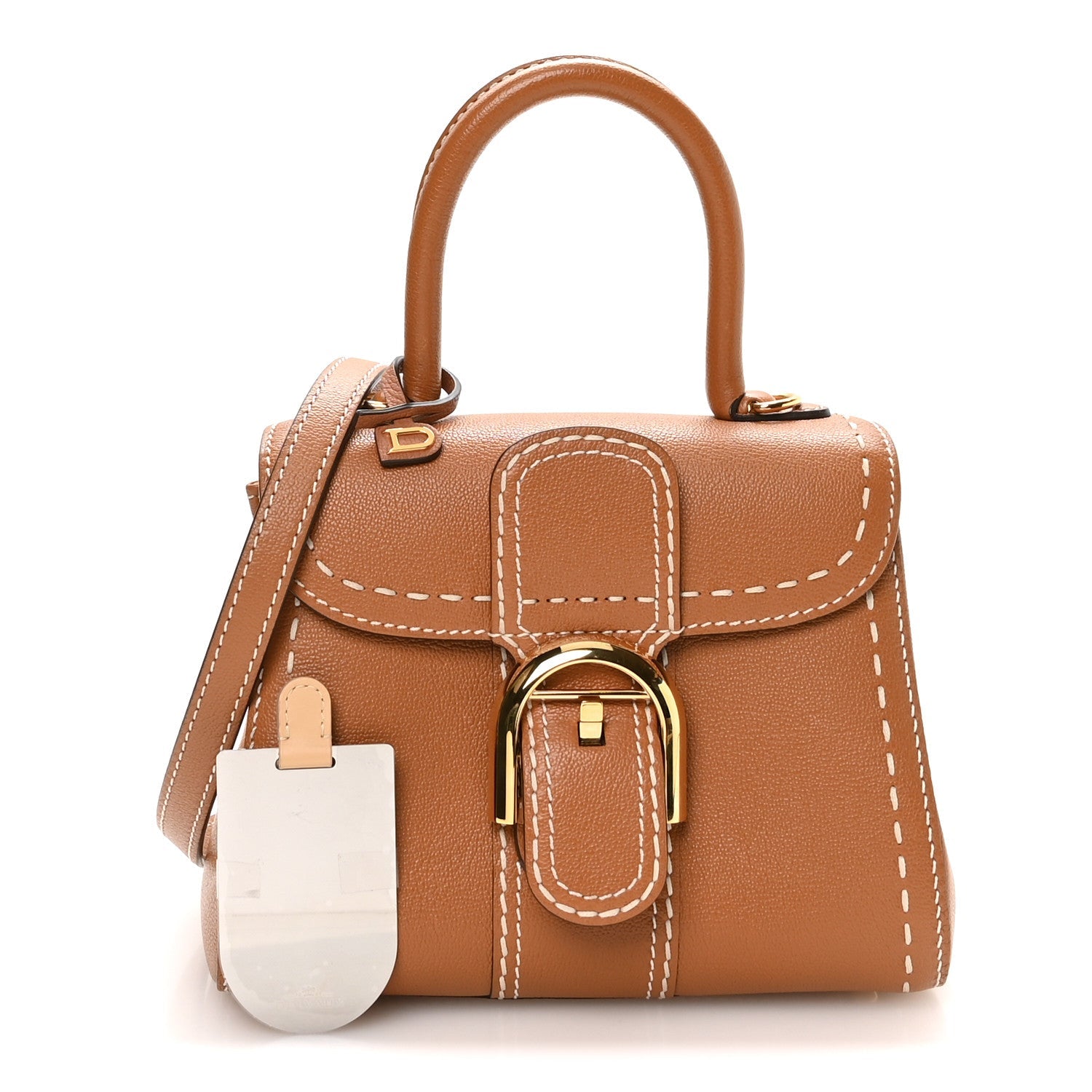 デルヴォー ブリヨン ミニ サーピケ ショルダーバッグ Vegetal Ivory グレインドロデオカーフスキン ゴールド金具 DELVAUX BRILLANT MINI SURPIQUE SHOULDER BAG VEGETAL IVORY GRAINED RODEO CALFSKIN GOLD HARDWARE