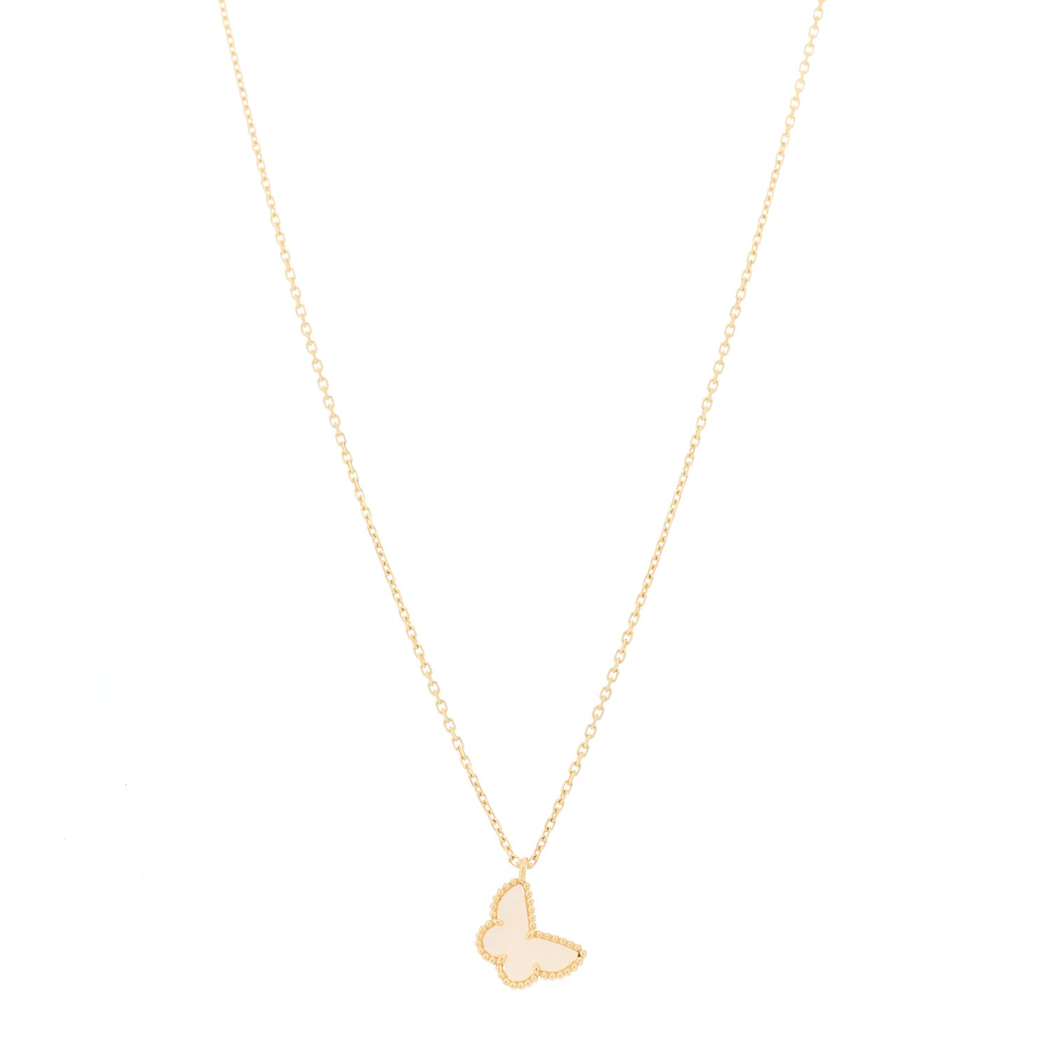 ヴァンクリーフ＆アーペル スウィートアルハンブラ ペンダントネックレス マザーオブパール 18K イエローゴールド VAN CLEEF & ARPELS SWEET ALHAMBRA PENDANT NECKLACE MOTHER OF PEARL 18K YELLOW GOLD