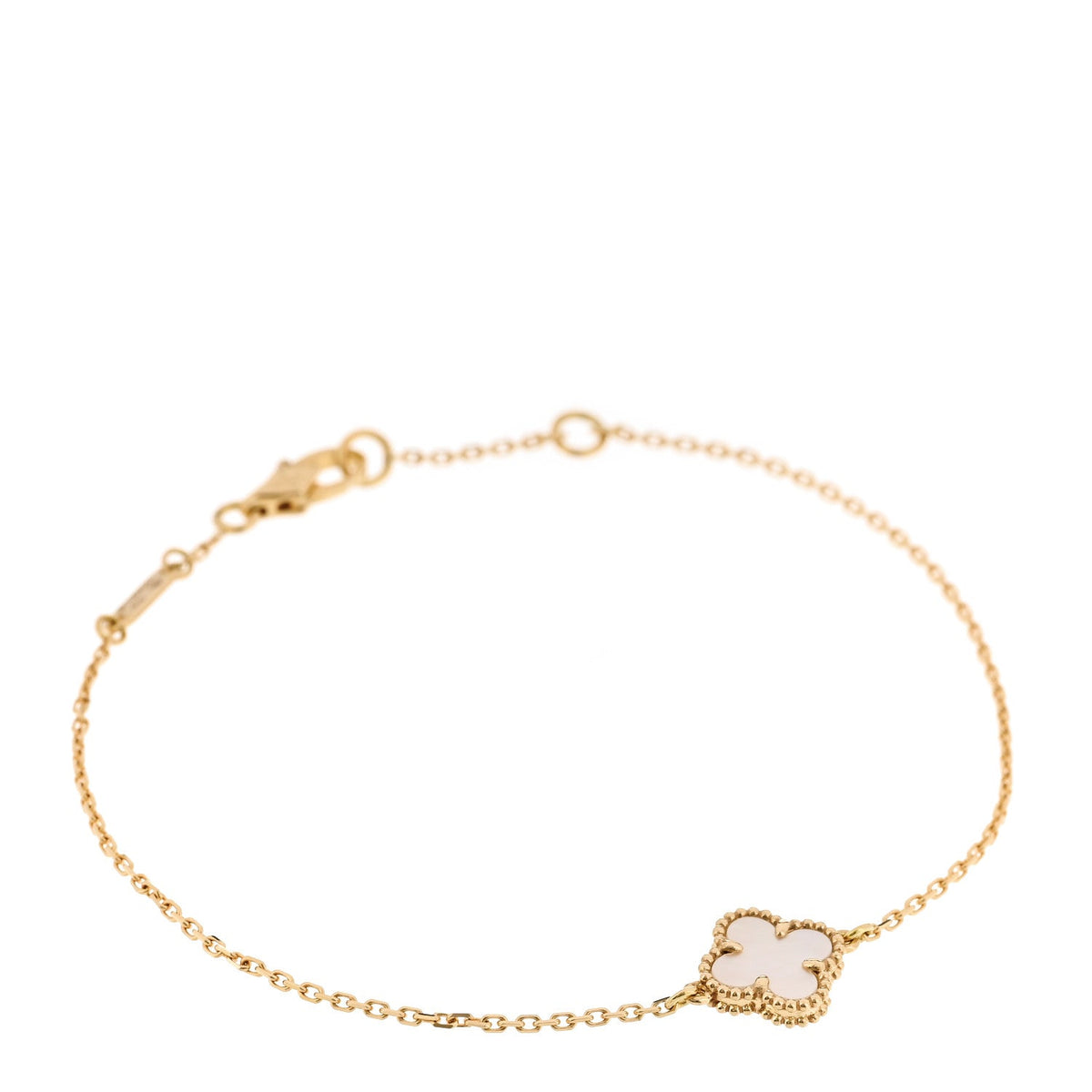 ヴァンクリーフ＆アーペル スウィートアルハンブラ ブレスレット マザーオブパール 18K イエローゴールド VAN CLEEF & ARPELS SWEET ALHAMBRA BRACELET MOTHER OF PEARL 18K YELLOW GOLD
