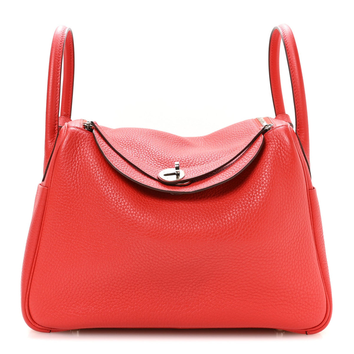 エルメス リンディ 30 Rouge Tomate トリヨンクレマンス シルバー金具 HERMES LINDY 30 ROUGE TOMATE TAURILLON CLEMENCE SILVER HARDWARE