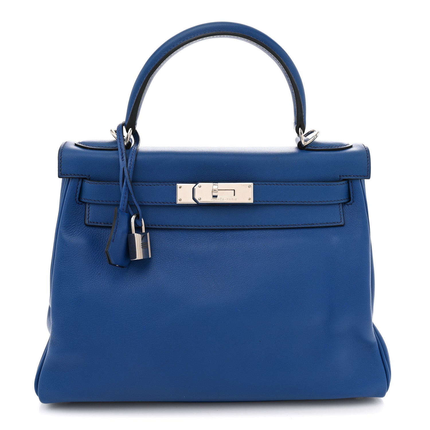 エルメス ケリー 28 内縫い Bleu France スイフト シルバー金具 HERMES KELLY 28 RETOURNE BLEU FRANCE SWIFT SILVER HARDWARE