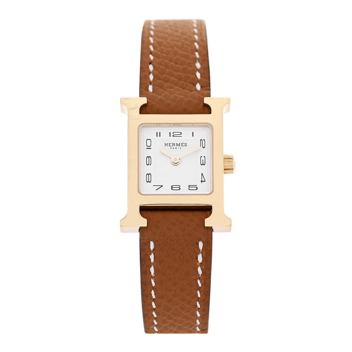 エルメス Hウォッチ クォーツ 2mm ステンレス Gold エプソン HERMES HEURE H QUARTZ WATCH 2MM STAINLESS STEEL GOLD EPSOM