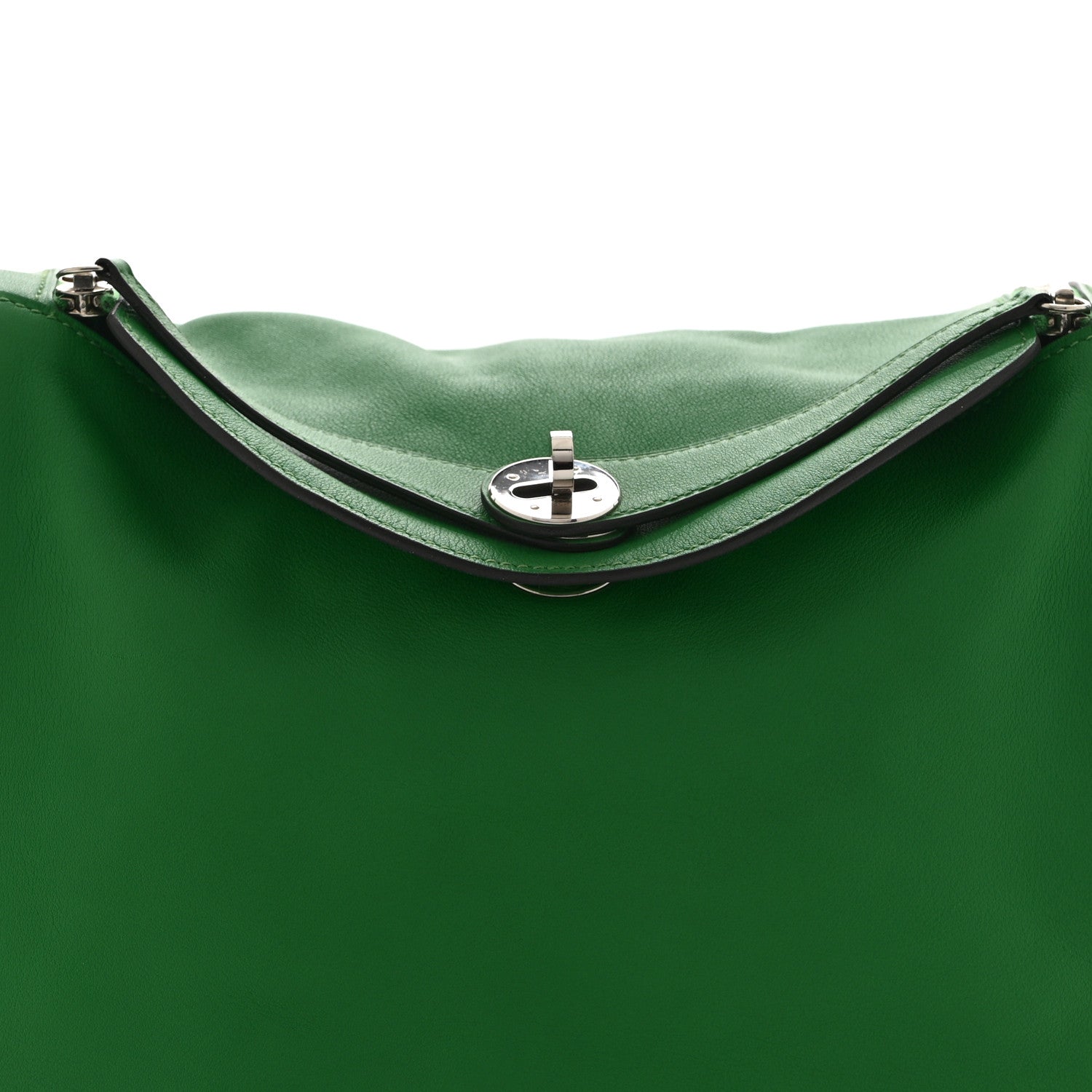 HERMES LINDY 30 BAMBOU SWIFT SILVER HARDWARE