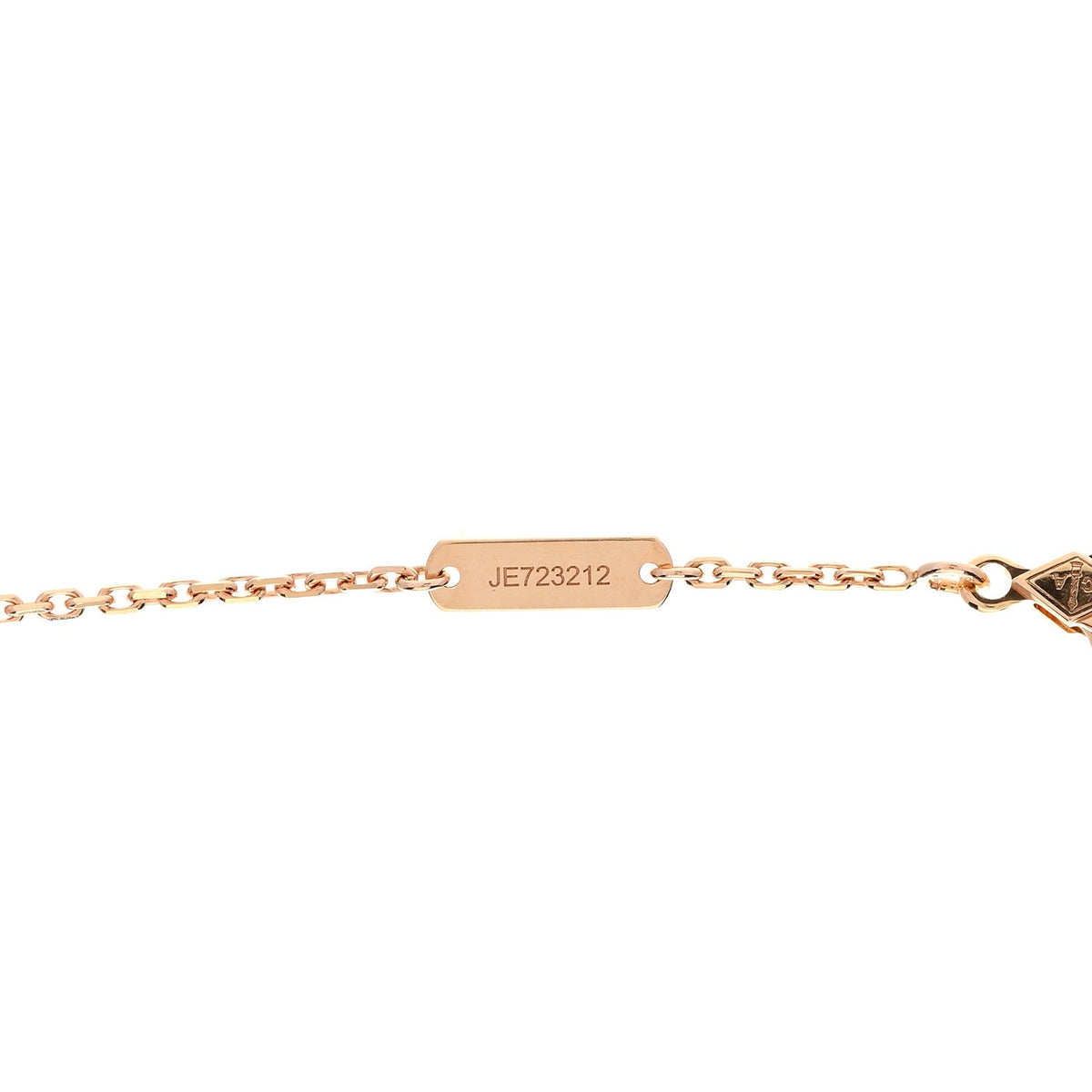 Van Cleef & Arpels Vintage Alhambra Pendant Necklace Multicolor 18K Rose Gold