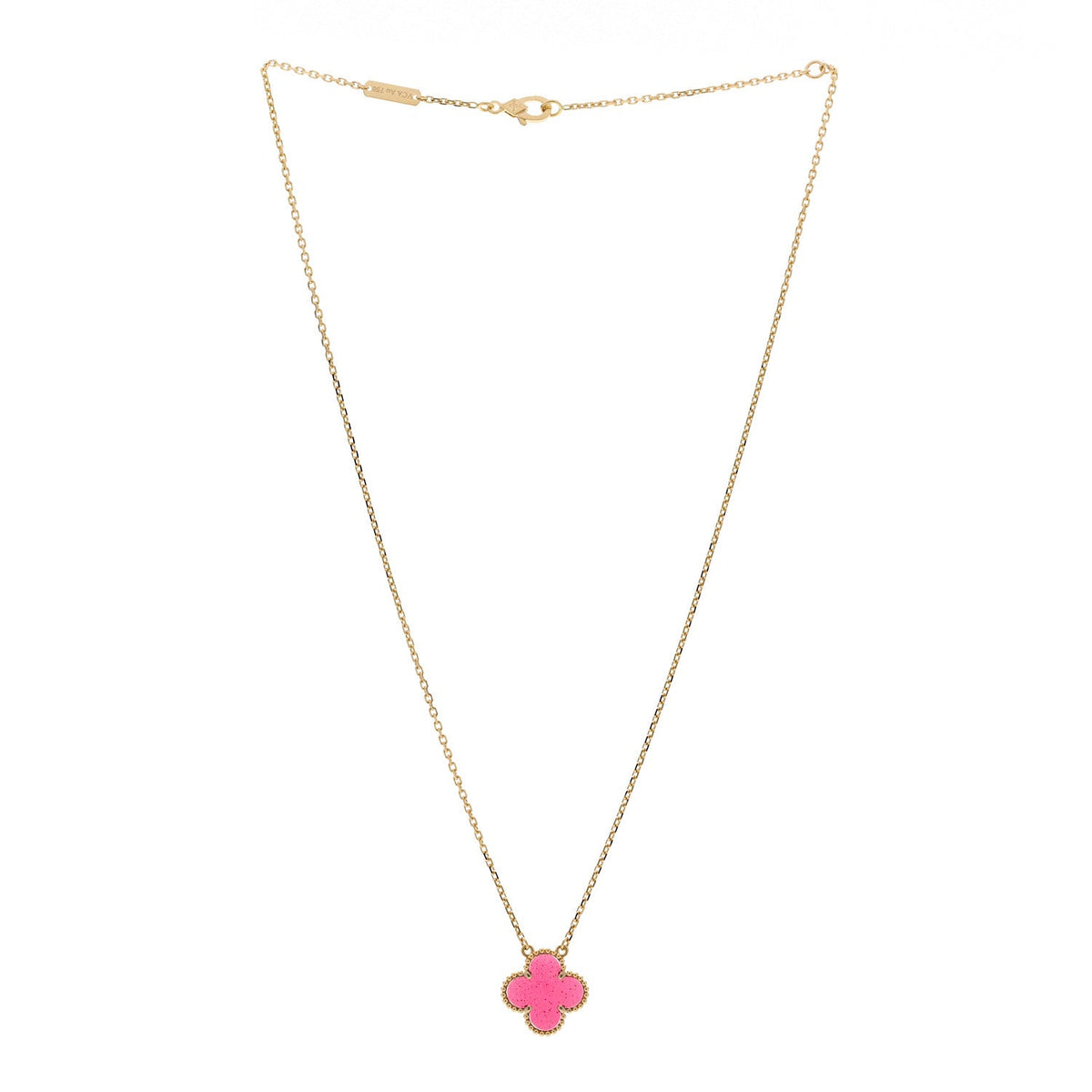 Van Cleef & Arpels Vintage Alhambra Pendant Necklace 18K Yellow Gold 