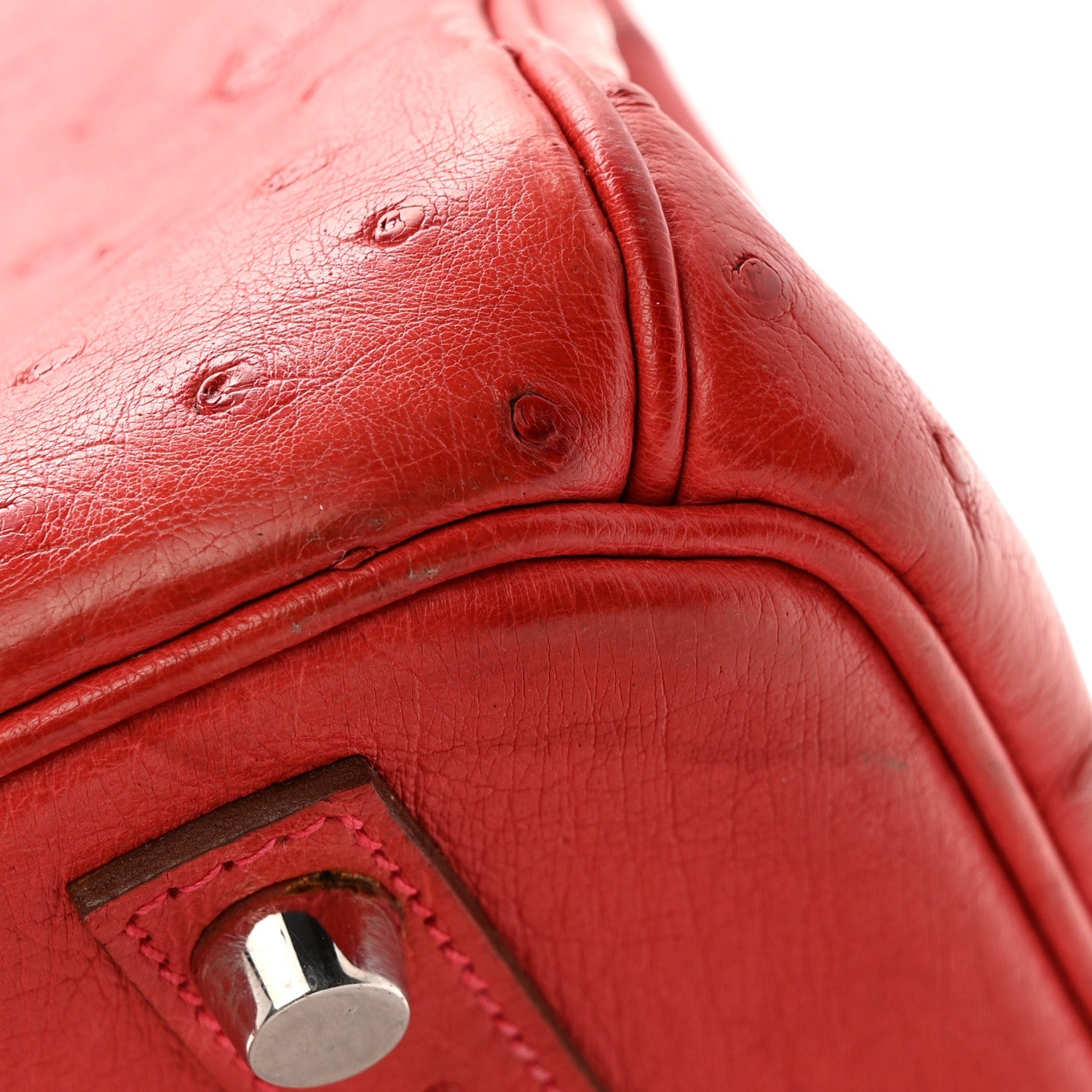 エルメス バーキン 30 Rouge Vif オーストリッチ シルバー金具 HERMES BIRKIN 30 ROUGE VIF OSTRICH SILVER HARDWARE