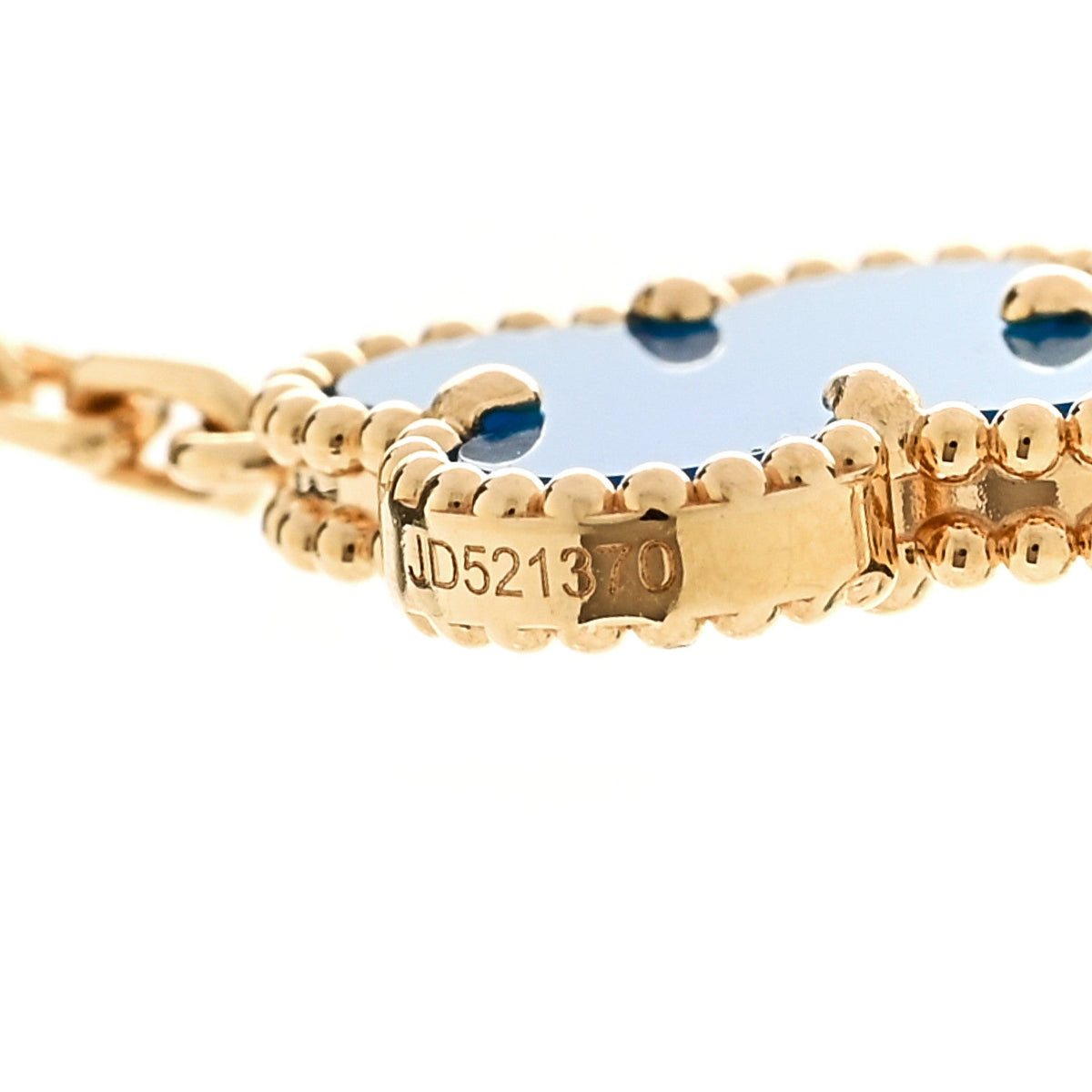 ヴァンクリーフ＆アーペル ヴィンテージアルハンブラ 10モチーフ ネックレス ブルーアゲート 18K イエローゴールド VAN CLEEF & ARPELS VINTAGE ALHAMBRA 10 MOTIFS NECKLACE BLUE AGATE 18K YELLOW GOLD