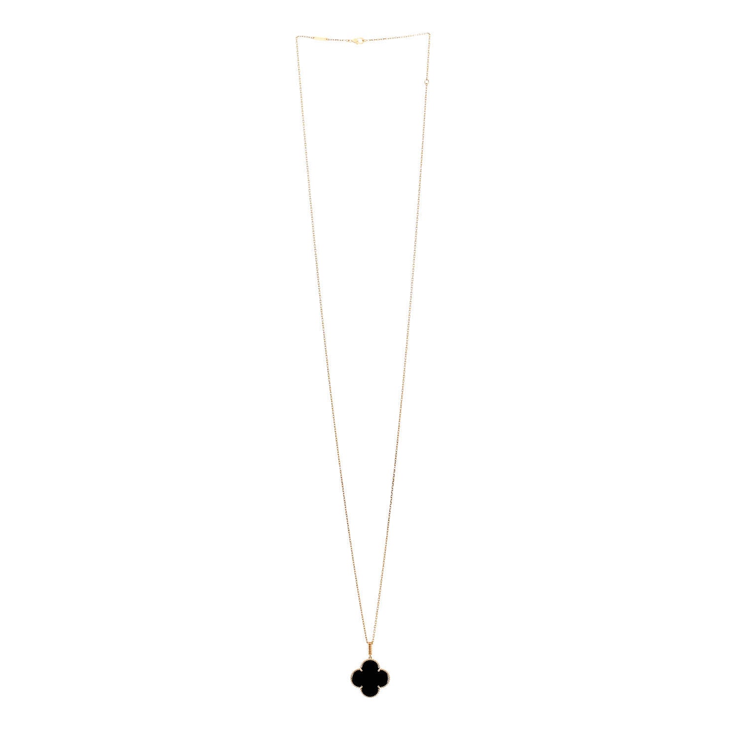 ヴァンクリーフ＆アーペル マジックアルハンブラ ペンダントネックレス ブラックオニキス 18K イエローゴールド VAN CLEEF & ARPELS MAGIC ALHAMBRA PENDANT NECKLACE BLACK ONYX 18K YELLOW GOLD
