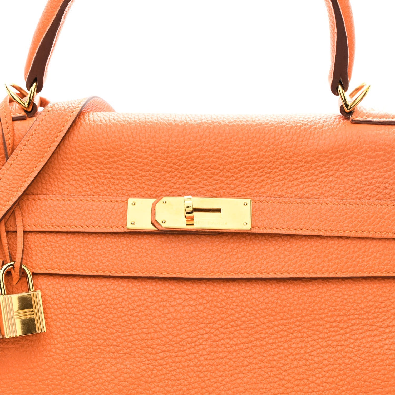 HERMES KELLY 35 SELLIER ORANGE TOGO GOLD HARDWARE