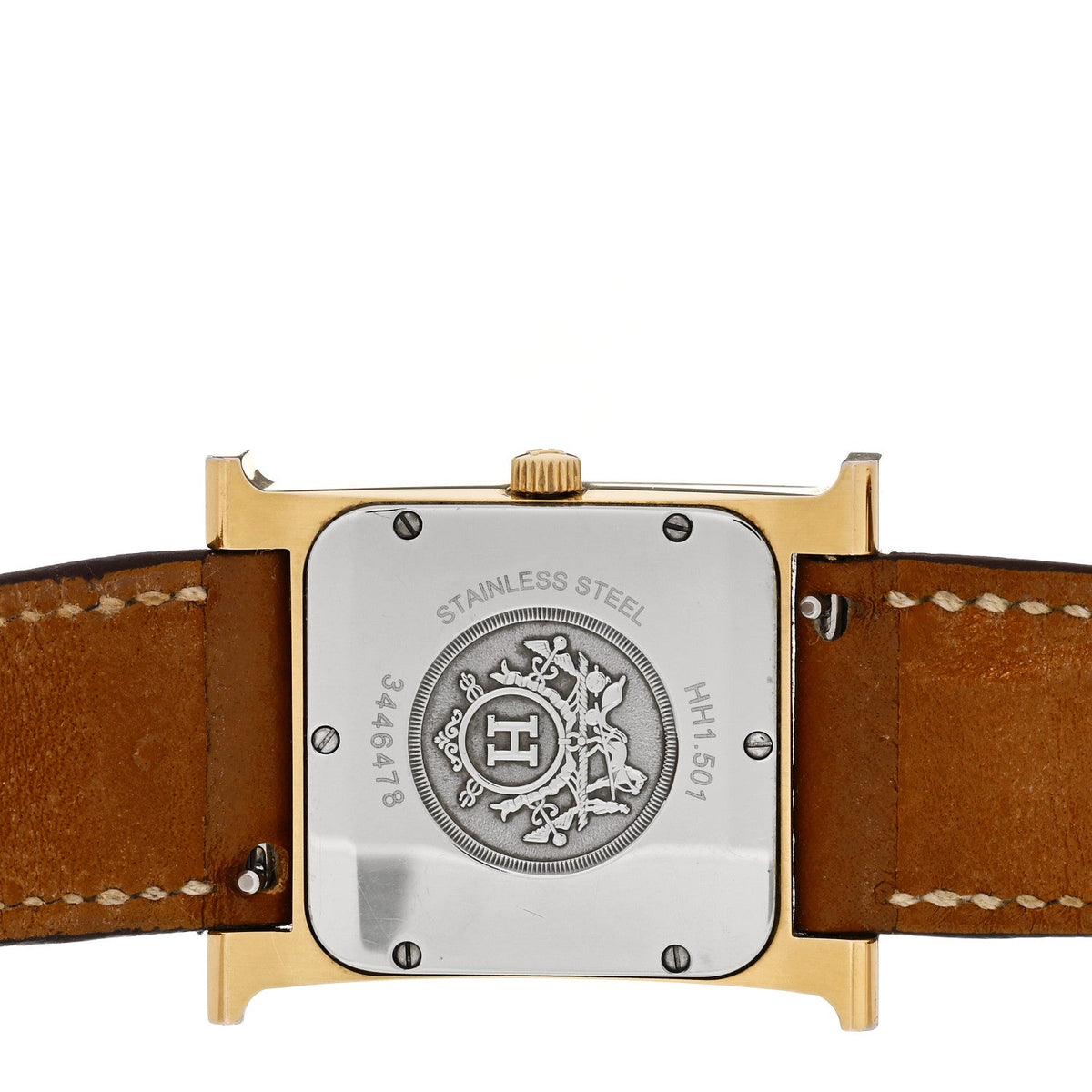 エルメス Hウォッチ クォーツ 26mm ステンレス Gold エプソン HERMES HEURE H QUARTZ WATCH 26MM STAINLESS STEEL GOLD EPSOM