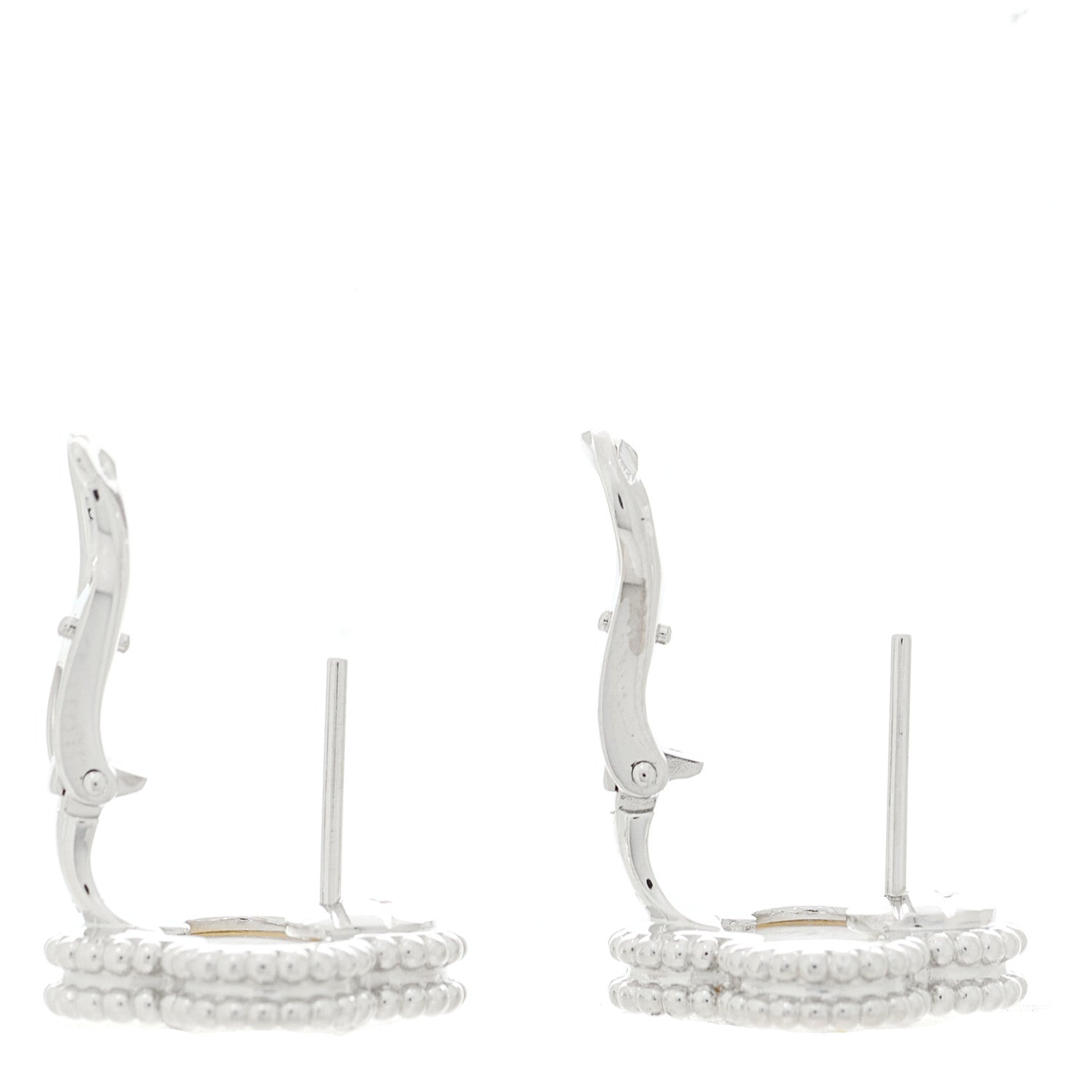 ヴァンクリーフ＆アーペル ヴィンテージアルハンブラ ピアス マザーオブパール 18K ホワイトゴールド VAN CLEEF & ARPELS VINTAGE ALHAMBRA EARRINGS MOTHER OF PEARL 18K WHITE GOLD