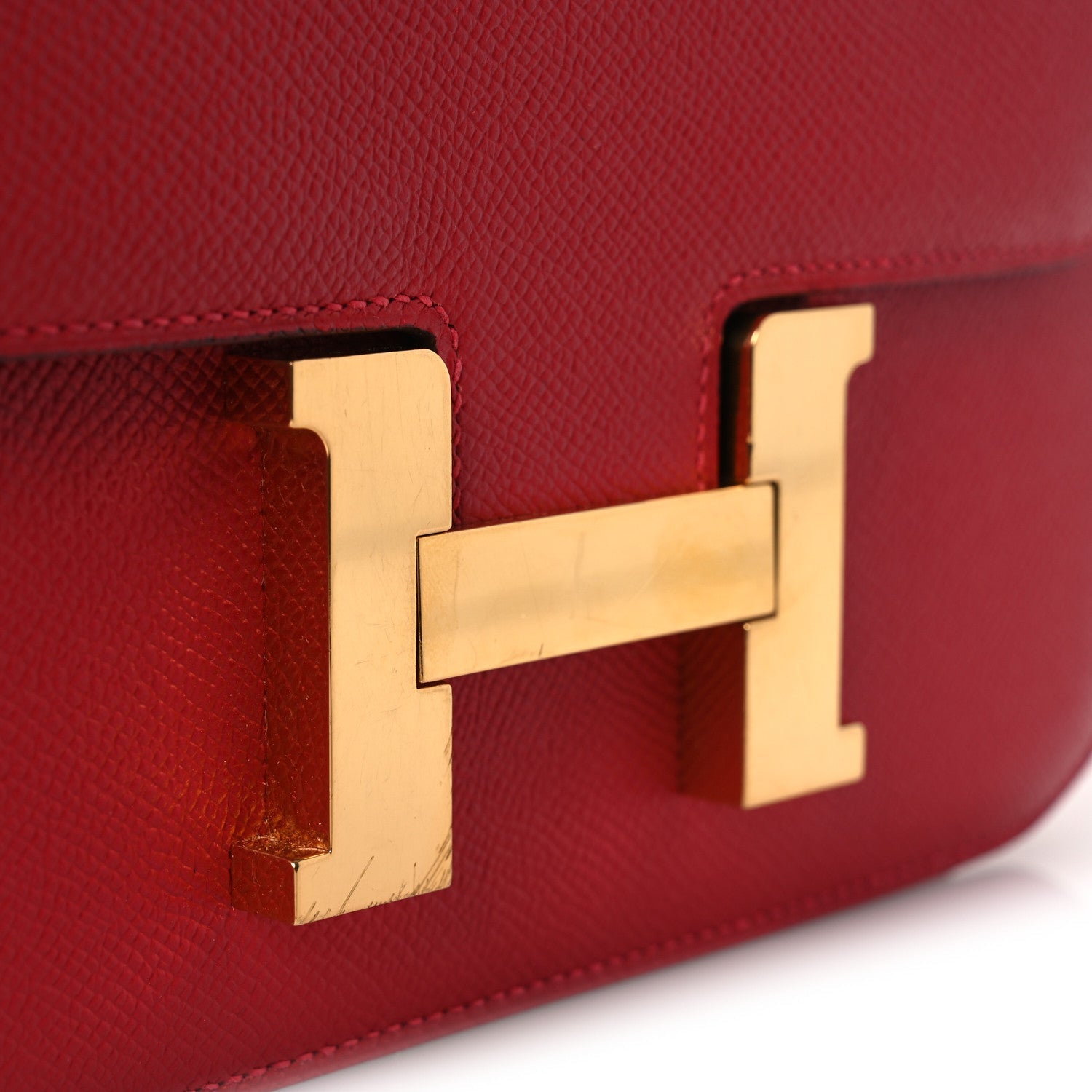 エルメス  コンスタンス 24 Rouge Casaque エプソン ゴールド金具 HERMES CONSTANCE 24 ROUGE CASAQUE EPSOM GOLD HARDWARE