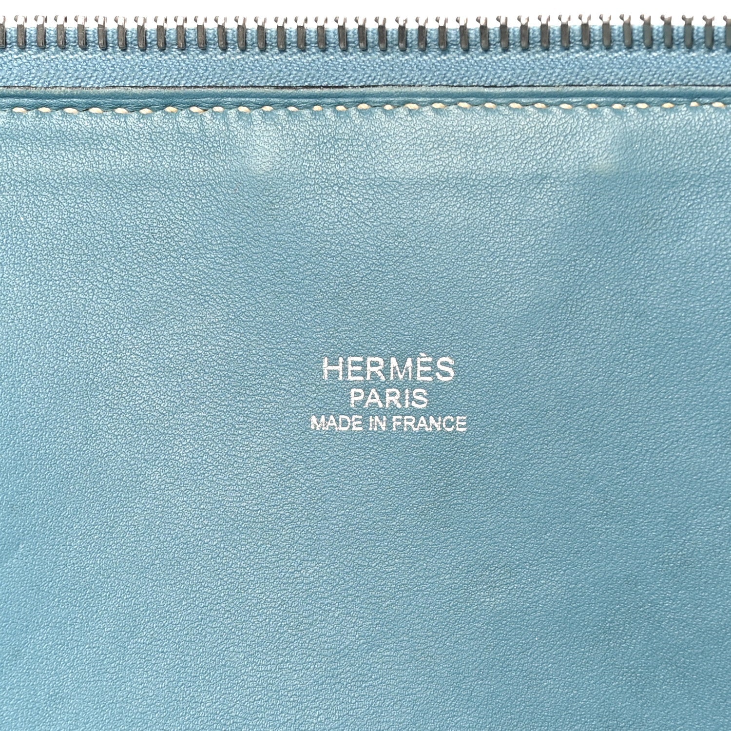 HERMES BOLIDE 31 BLEU JEAN TAURILLON CLEMENCE SILVER HARDWARE