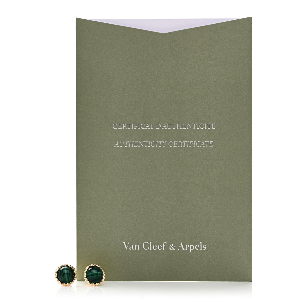 ヴァンクリーフ＆アーペル ペルレ ピアス マラカイト 18K イエローゴールド VAN CLEEF & ARPELS PERLÉE EARRINGS MALACHITE 18K YELLOW GOLD