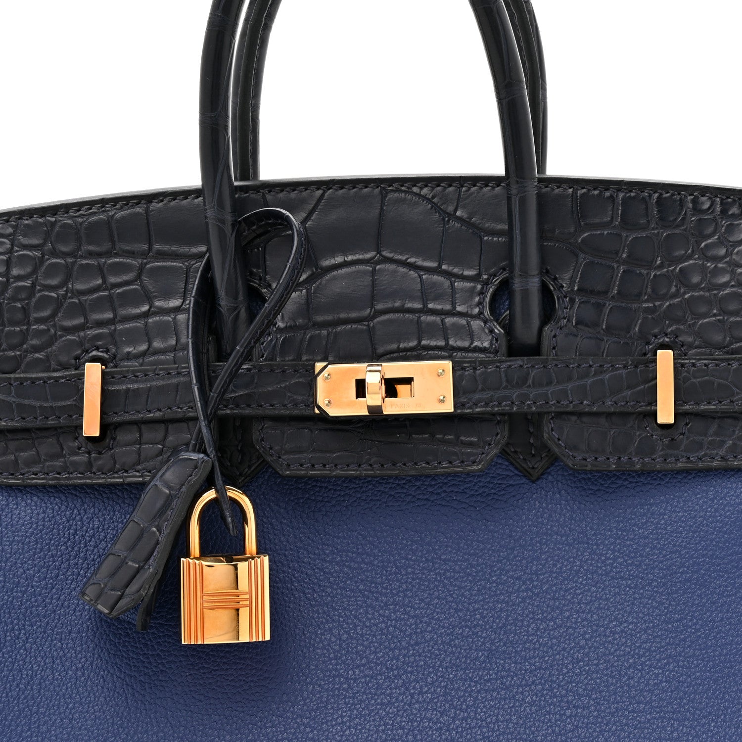 エルメス バーキン 25 Bleu Saphir Bleu Marine トリヨン ノビロ / マットアリゲーター ローズゴールド金具 HERMES BIRKIN 25 BLEU SAPHIR BLEU MARINE TAURILLON NOVILLO MATTE ALLIGATOR ROSE GOLD HARDWARE