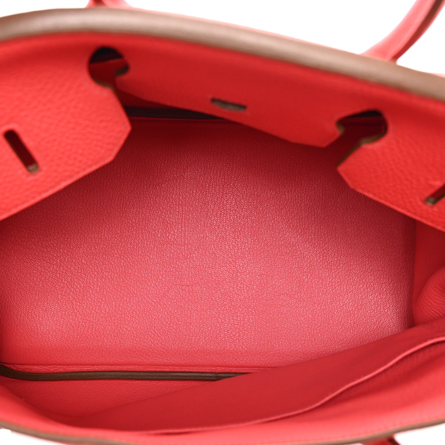 HERMES BIRKIN 35 ROUGE PIVOINE TOGO SILVER HARDWARE