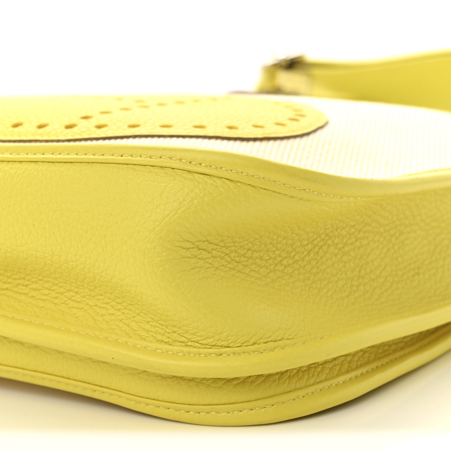エルメス エヴリン PM Ecru Citron Lime トリヨンクレマンス / トワル アッシュ シルバー金具 HERMES EVELYNE TAURILLON CLEMENCE / TOILE H SILVER HARDWARE