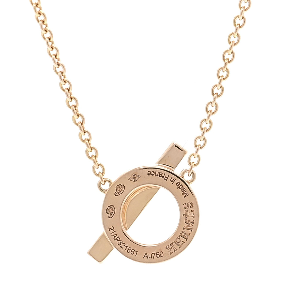 エルメス フィネス ペンダントネックレス 18K ローズゴールド ダイヤモンド HERMES FINESSE PENDANT NECKLACE 18K ROSE GOLD DIAMOND