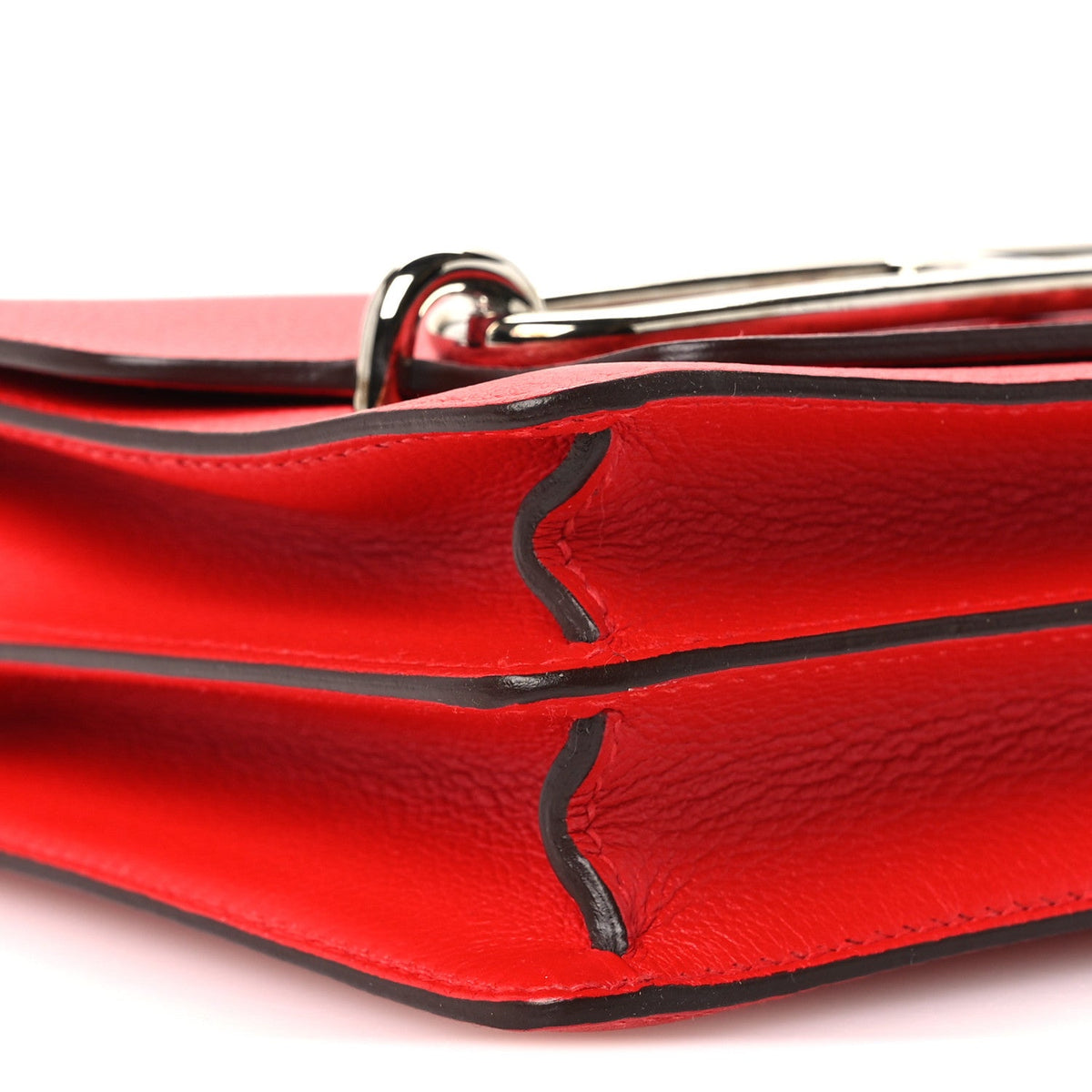 エルメス ミニルリ Rouge De Coeur エバーカラー シルバー金具 HERMES ROULIS ROUGE DE COEUR EVERCOLOR SILVER HARDWARE
